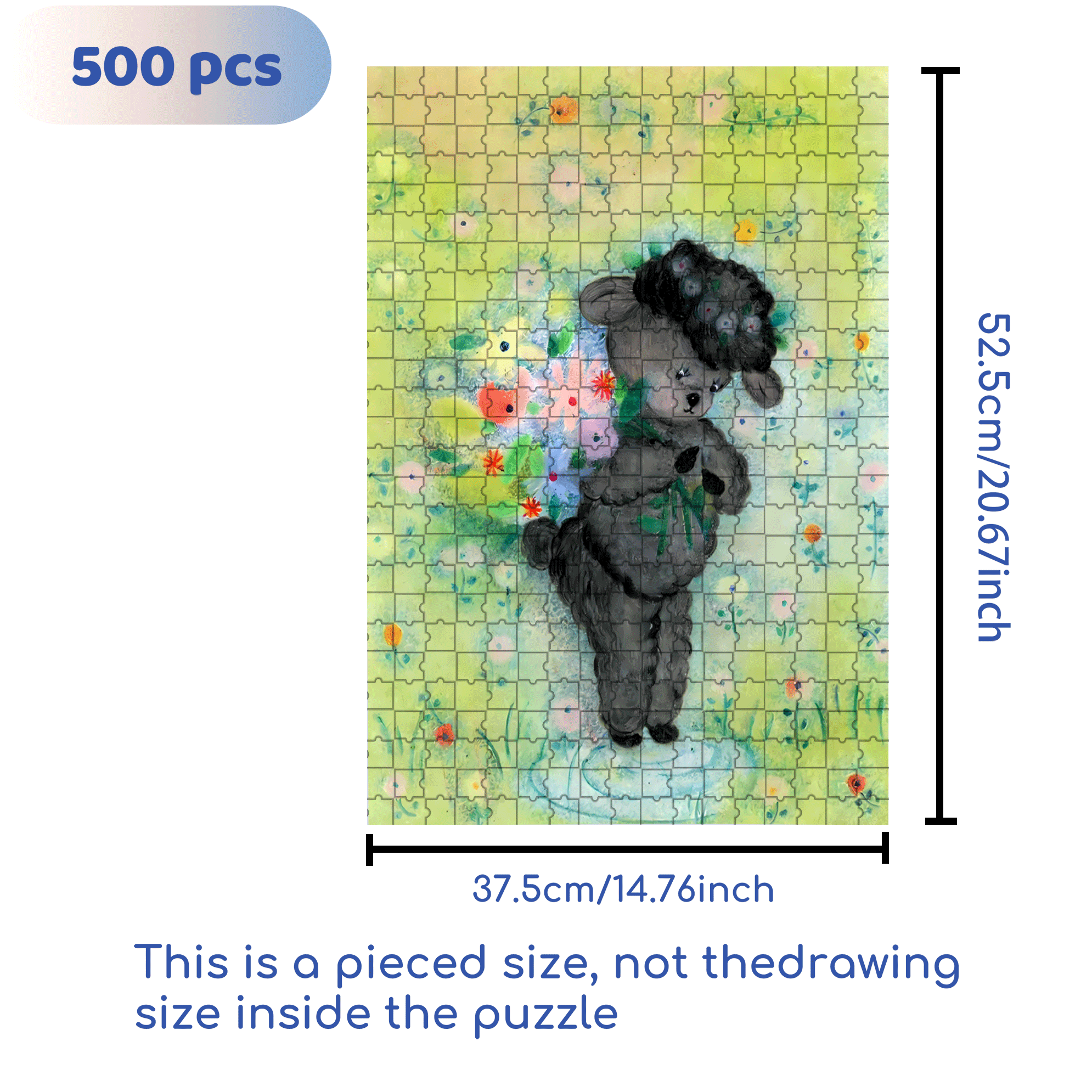 Retro Lamb 2 500pcs/1000pcs Jigsaw Puzzle, Scratch-Resistant, Interactive Family Game & Brain-Boosting DIY Decor, Perfect for Halloween, Christmas & New Year Gifts, Family Puzzle Game