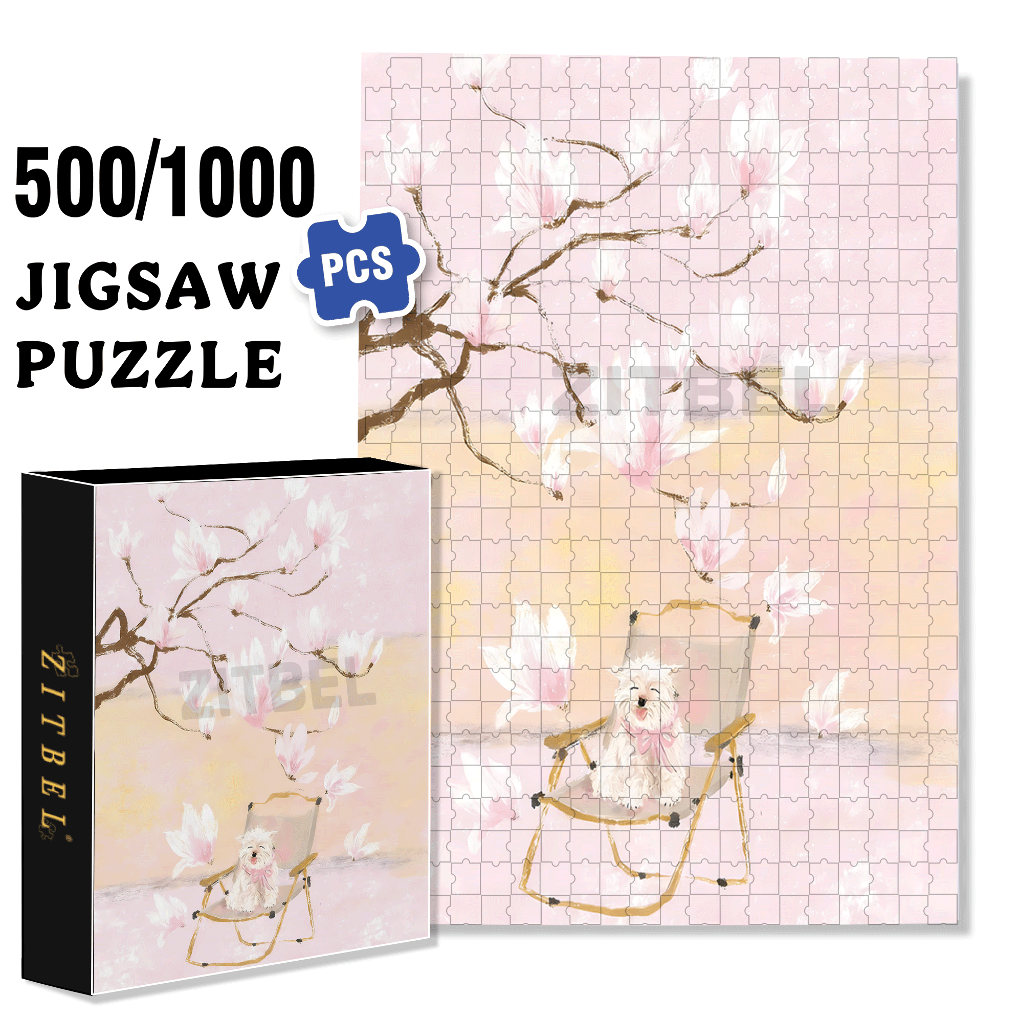 Smile, Please 500pcs/1000pcs Jigsaw Puzzle, Scratch-Resistant, Interactive Family Game & Brain-Boosting DIY Decor, Perfect for Halloween, Christmas & New Year Gifts, Family Puzzle Game