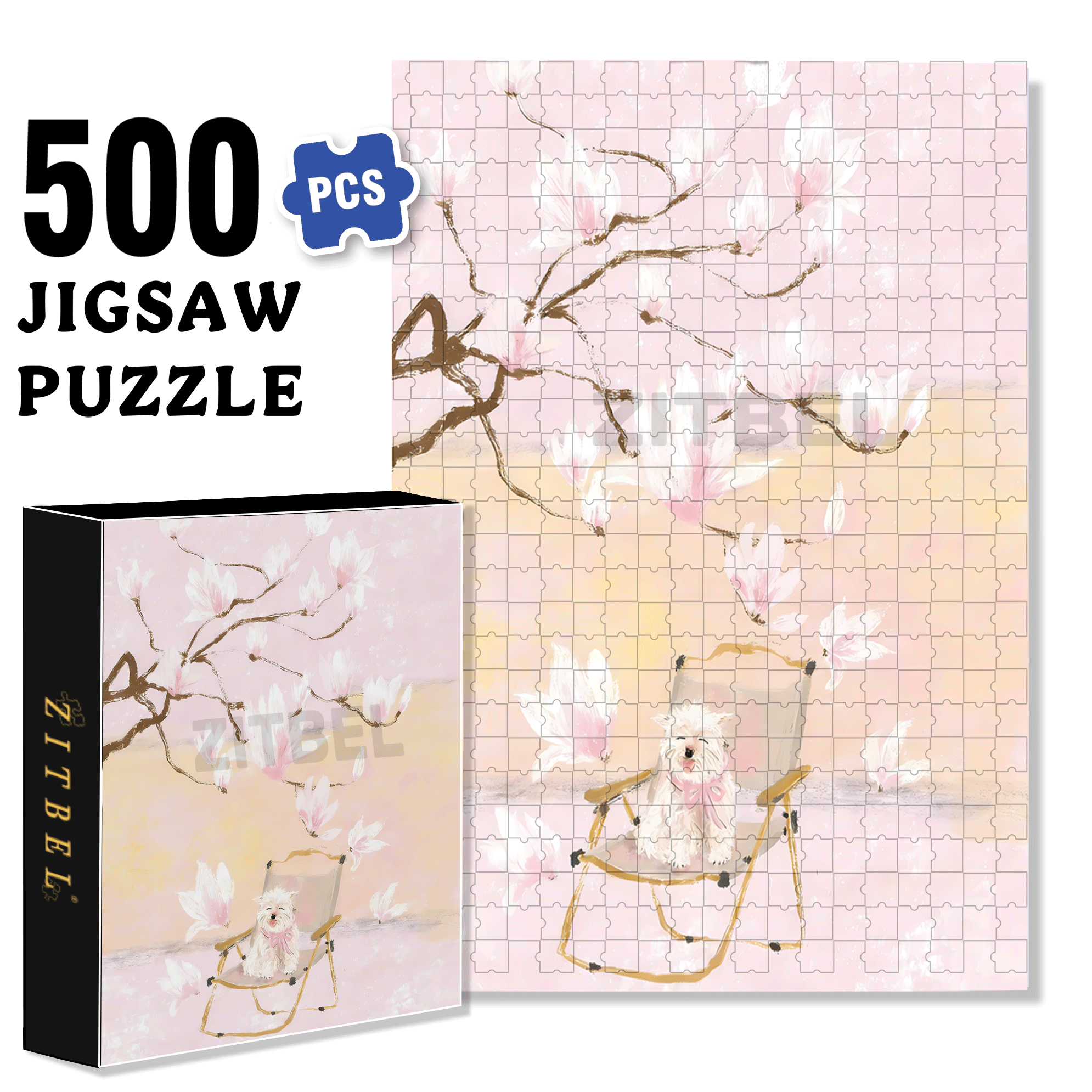 Smile, Please 500pcs/1000pcs Jigsaw Puzzle, Scratch-Resistant, Interactive Family Game & Brain-Boosting DIY Decor, Perfect for Halloween, Christmas & New Year Gifts, Family Puzzle Game