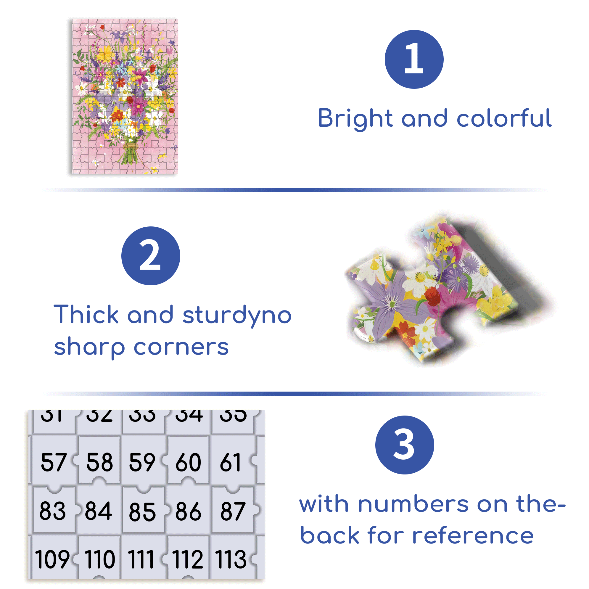Spring Bouquet  500pcs/1000pcs Jigsaw Puzzle, Scratch-Resistant, Interactive Family Game & Brain-Boosting DIY Decor, Perfect for Halloween, Christmas & New Year Gifts, Family Puzzle Game