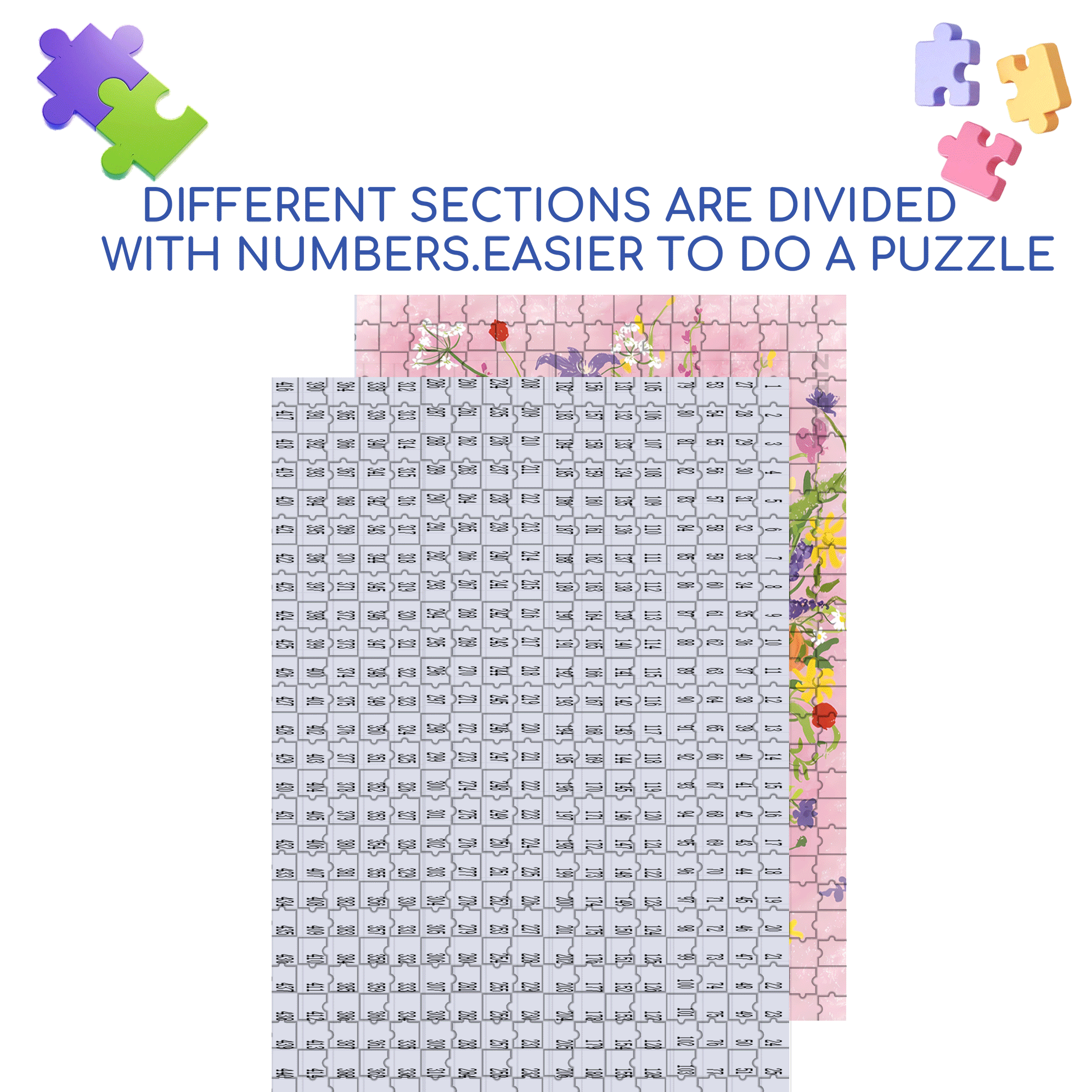 Spring Bouquet  500pcs/1000pcs Jigsaw Puzzle, Scratch-Resistant, Interactive Family Game & Brain-Boosting DIY Decor, Perfect for Halloween, Christmas & New Year Gifts, Family Puzzle Game