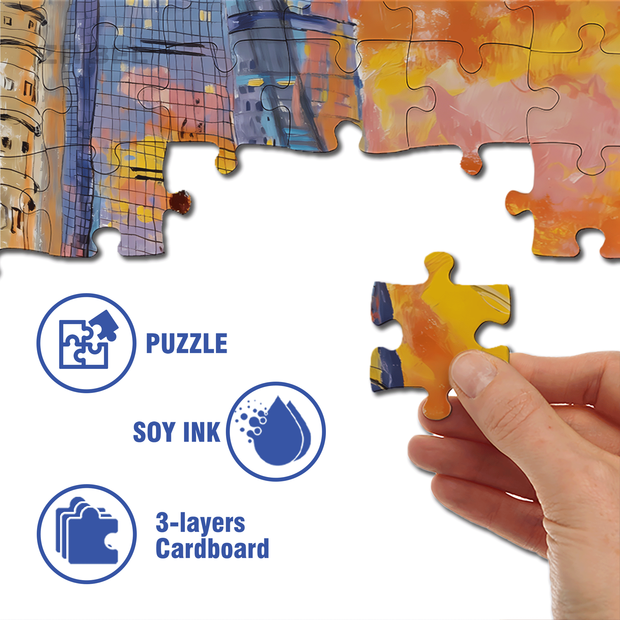 Sunset Thermometer 500pcs/1000pcs Jigsaw Puzzle, Scratch-Resistant, Interactive Family Game & Brain-Boosting DIY Decor, Perfect for Halloween, Christmas & New Year Gifts, Family Puzzle Game