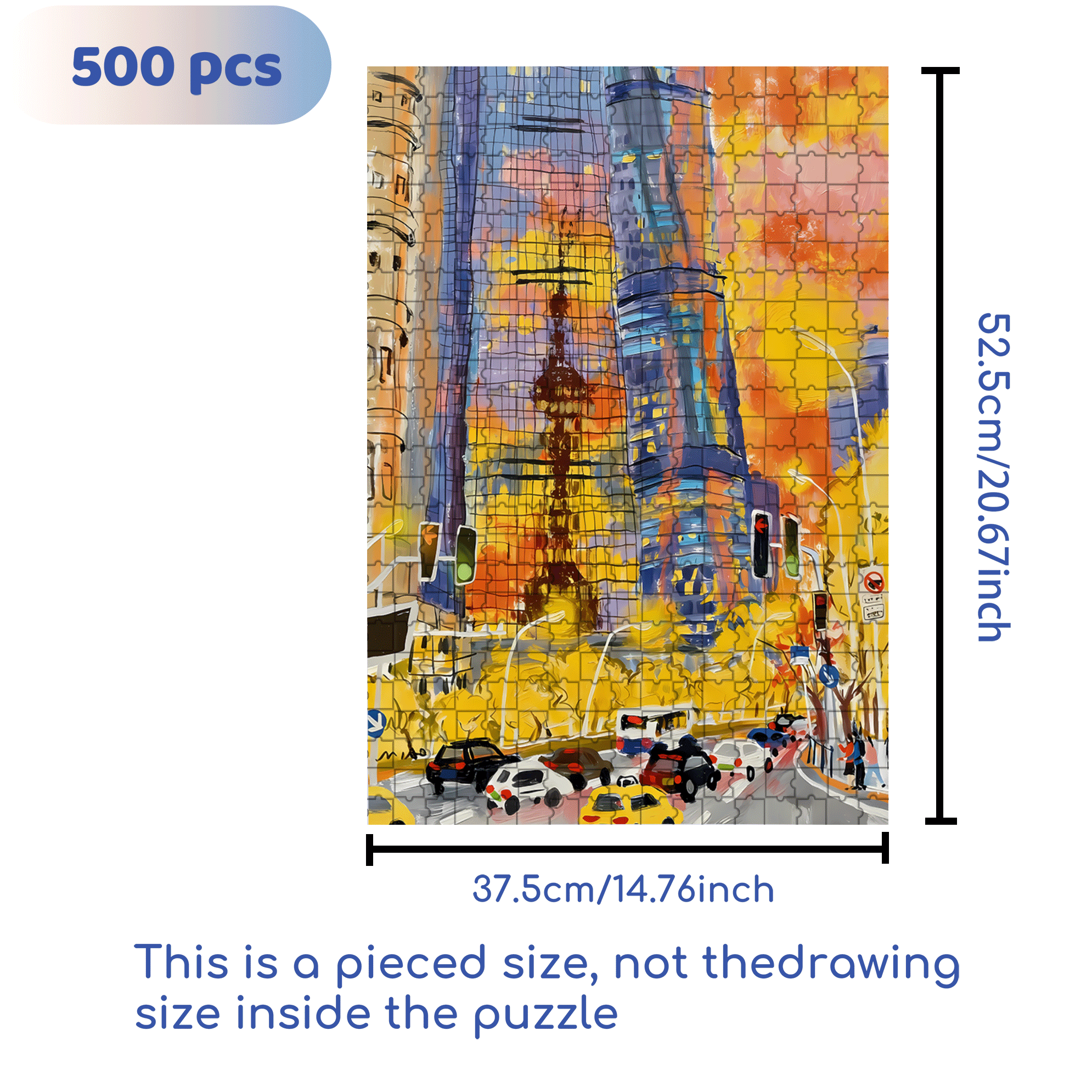 Sunset Thermometer 500pcs/1000pcs Jigsaw Puzzle, Scratch-Resistant, Interactive Family Game & Brain-Boosting DIY Decor, Perfect for Halloween, Christmas & New Year Gifts, Family Puzzle Game