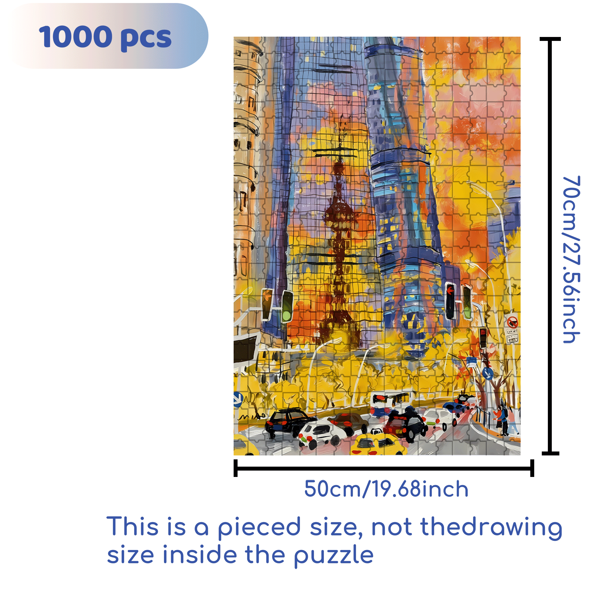 Sunset Thermometer 500pcs/1000pcs Jigsaw Puzzle, Scratch-Resistant, Interactive Family Game & Brain-Boosting DIY Decor, Perfect for Halloween, Christmas & New Year Gifts, Family Puzzle Game
