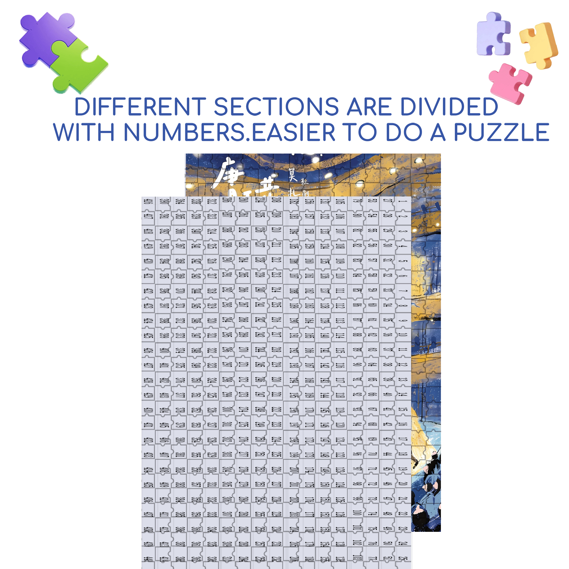 Tang Huang 500pcs/1000pcs Jigsaw Puzzle, Scratch-Resistant, Interactive Family Game & Brain-Boosting DIY Decor, Perfect for Halloween, Christmas & New Year Gifts, Family Puzzle Game