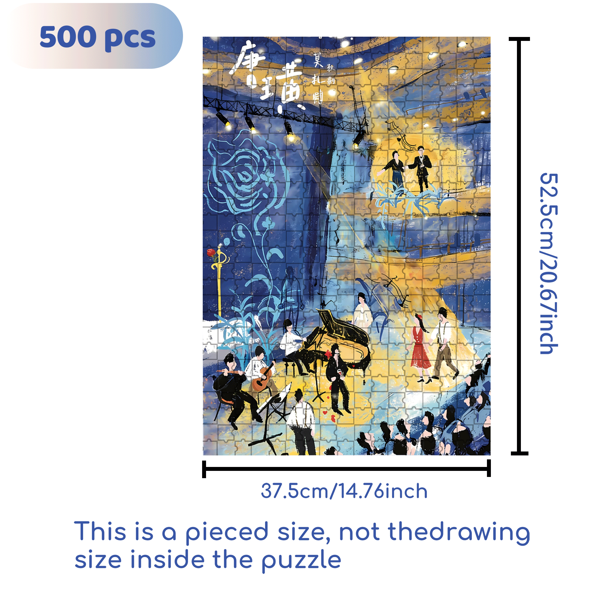 Tang Huang 500pcs/1000pcs Jigsaw Puzzle, Scratch-Resistant, Interactive Family Game & Brain-Boosting DIY Decor, Perfect for Halloween, Christmas & New Year Gifts, Family Puzzle Game