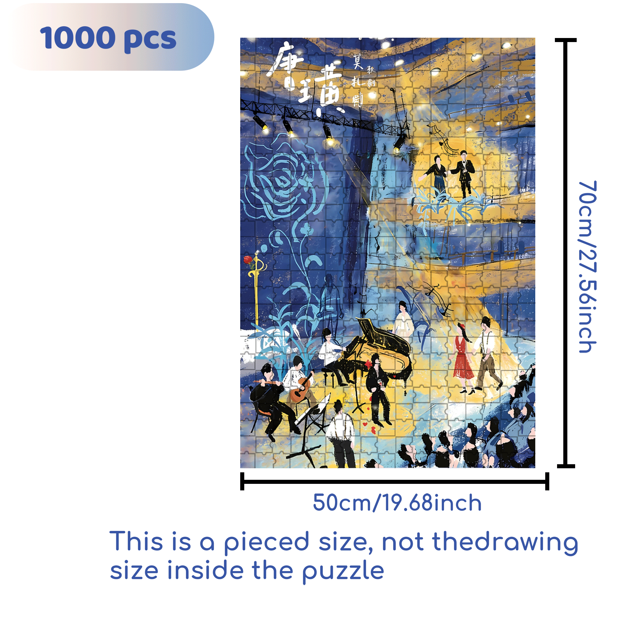 Tang Huang 500pcs/1000pcs Jigsaw Puzzle, Scratch-Resistant, Interactive Family Game & Brain-Boosting DIY Decor, Perfect for Halloween, Christmas & New Year Gifts, Family Puzzle Game