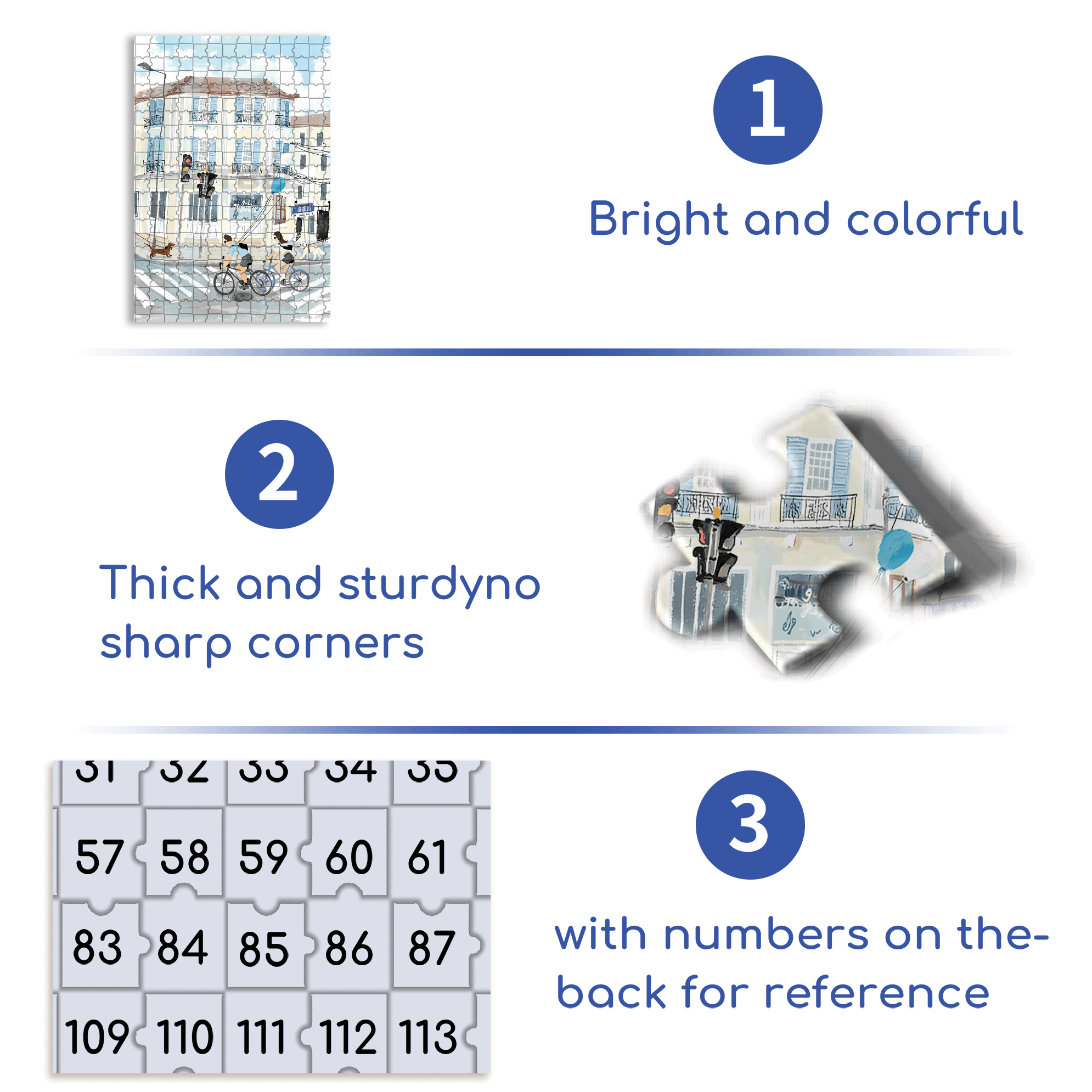 The Blue Wind 500pcs/1000pcs Jigsaw Puzzle, Scratch-Resistant, Interactive Family Game & Brain-Boosting DIY Decor, Perfect for Halloween, Christmas & New Year Gifts, Family Puzzle Game