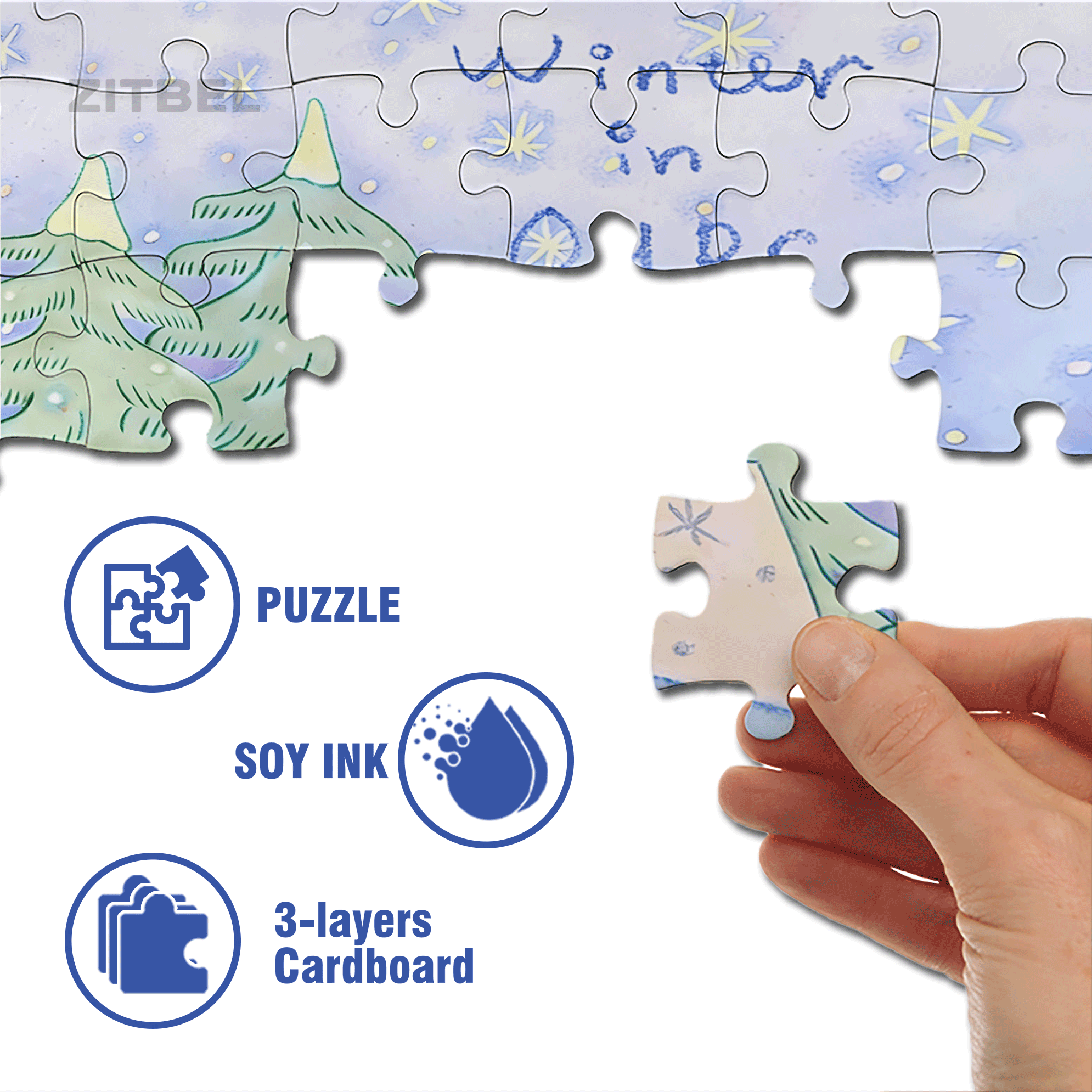 Winter In Ours 500pcs/1000pcs Jigsaw Puzzle, Scratch-Resistant, Interactive Family Game & Brain-Boosting DIY Decor, Perfect for Halloween, Christmas & New Year Gifts, Family Puzzle Game