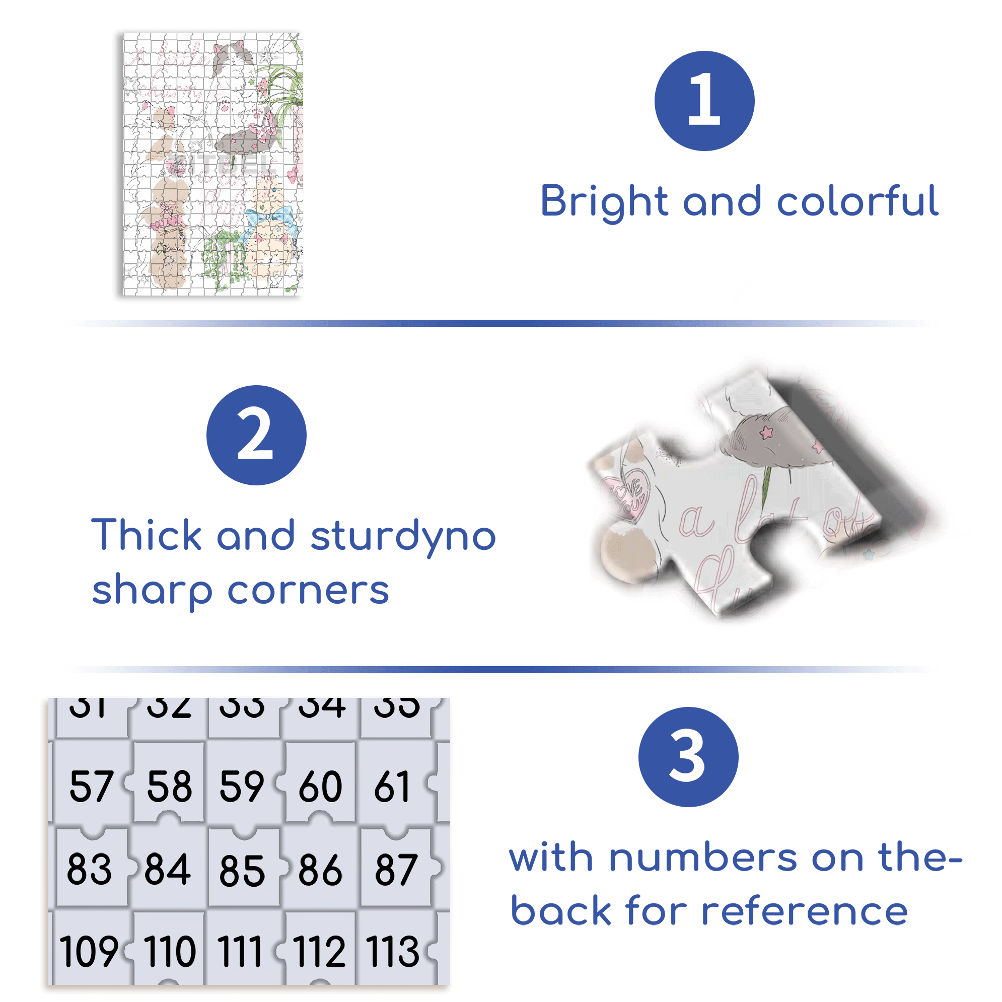 A Lot Of Little Fluffy 500pcs/1000pcs Jigsaw Puzzle, Scratch-Resistant, Interactive Family Game & Brain-Boosting DIY Decor, Perfect for Halloween, Christmas & New Year Gifts, Family Puzzle Game