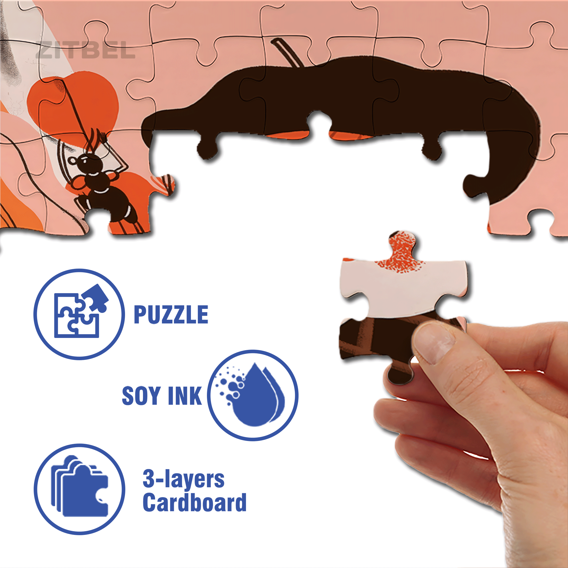 Ants Climbing A Tree 500pcs/1000pcs Jigsaw Puzzle, Scratch-Resistant, Interactive Family Game & Brain-Boosting DIY Decor, Perfect for Halloween, Christmas & New Year Gifts, Family Puzzle Game