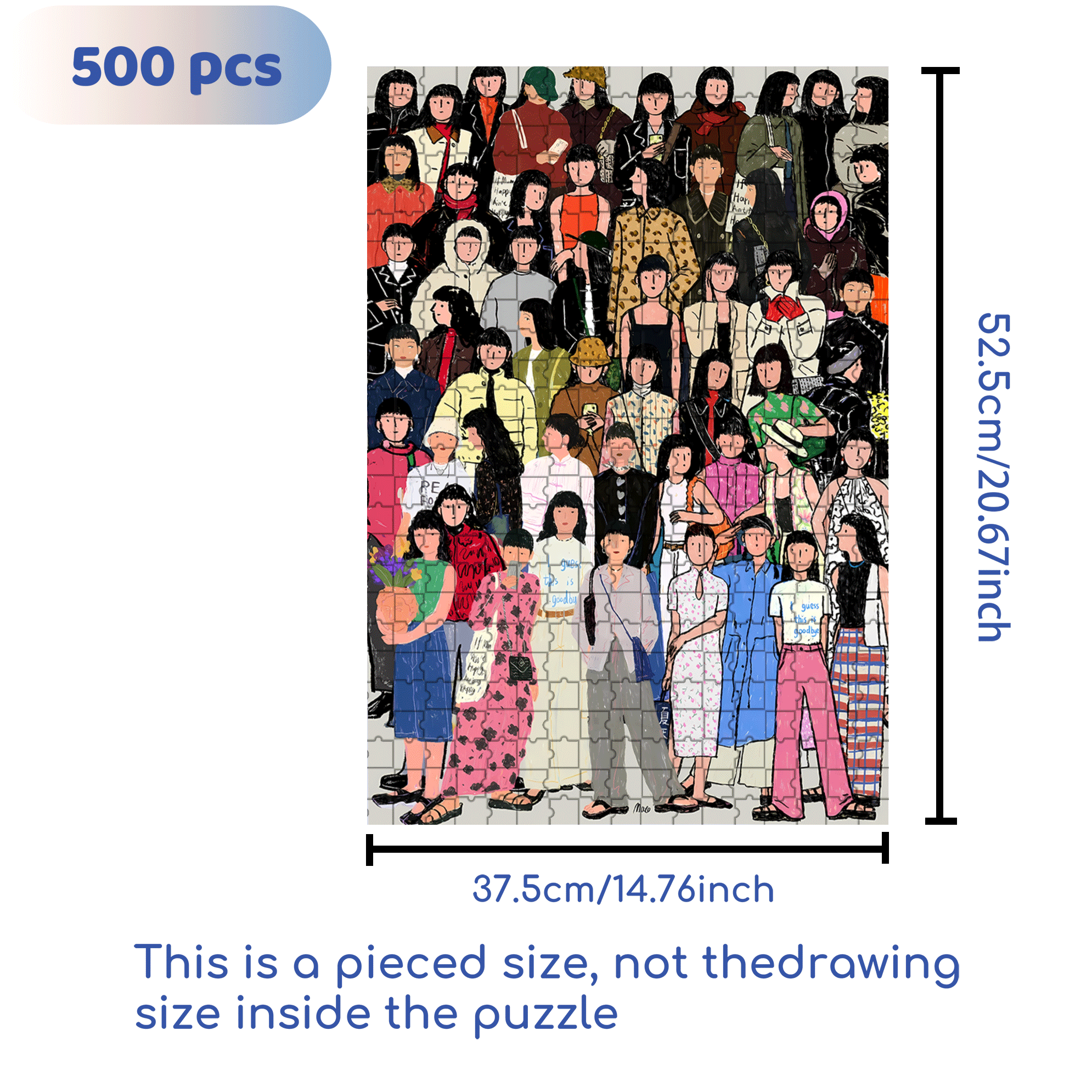 Be Yourself To The Fullest 500pcs/1000pcs Jigsaw Puzzle, Scratch-Resistant, Interactive Family Game & Brain-Boosting DIY Decor, Perfect for Halloween, Christmas & New Year Gifts, Family Puzzle Game