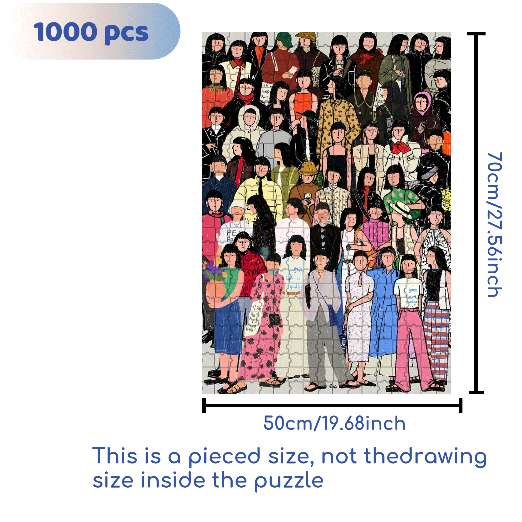 Be Yourself To The Fullest 500pcs/1000pcs Jigsaw Puzzle, Scratch-Resistant, Interactive Family Game & Brain-Boosting DIY Decor, Perfect for Halloween, Christmas & New Year Gifts, Family Puzzle Game