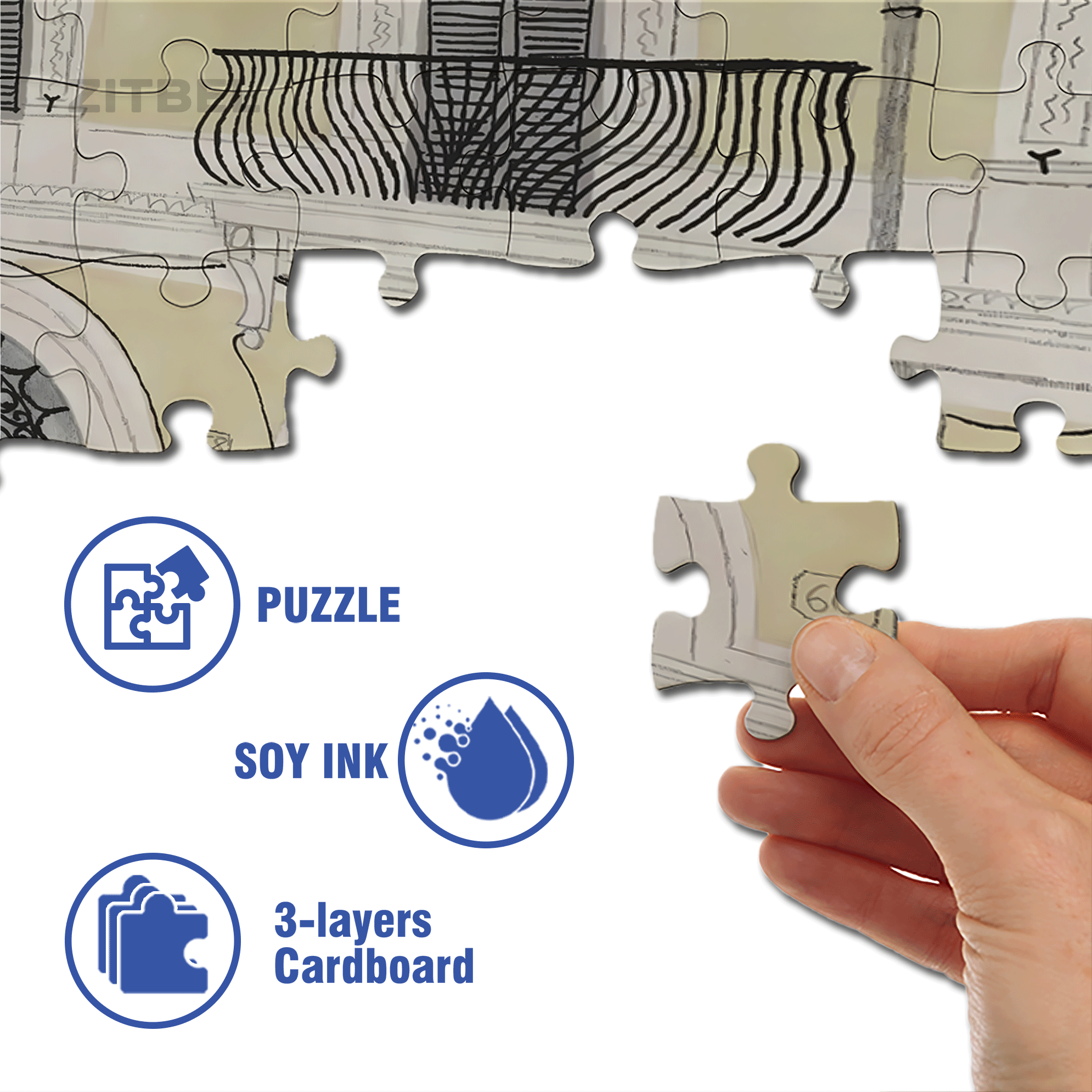 Bencotto 500pcs/1000pcs Jigsaw Puzzle, Scratch-Resistant, Interactive Family Game & Brain-Boosting DIY Decor, Perfect for Halloween, Christmas & New Year Gifts, Family Puzzle Game