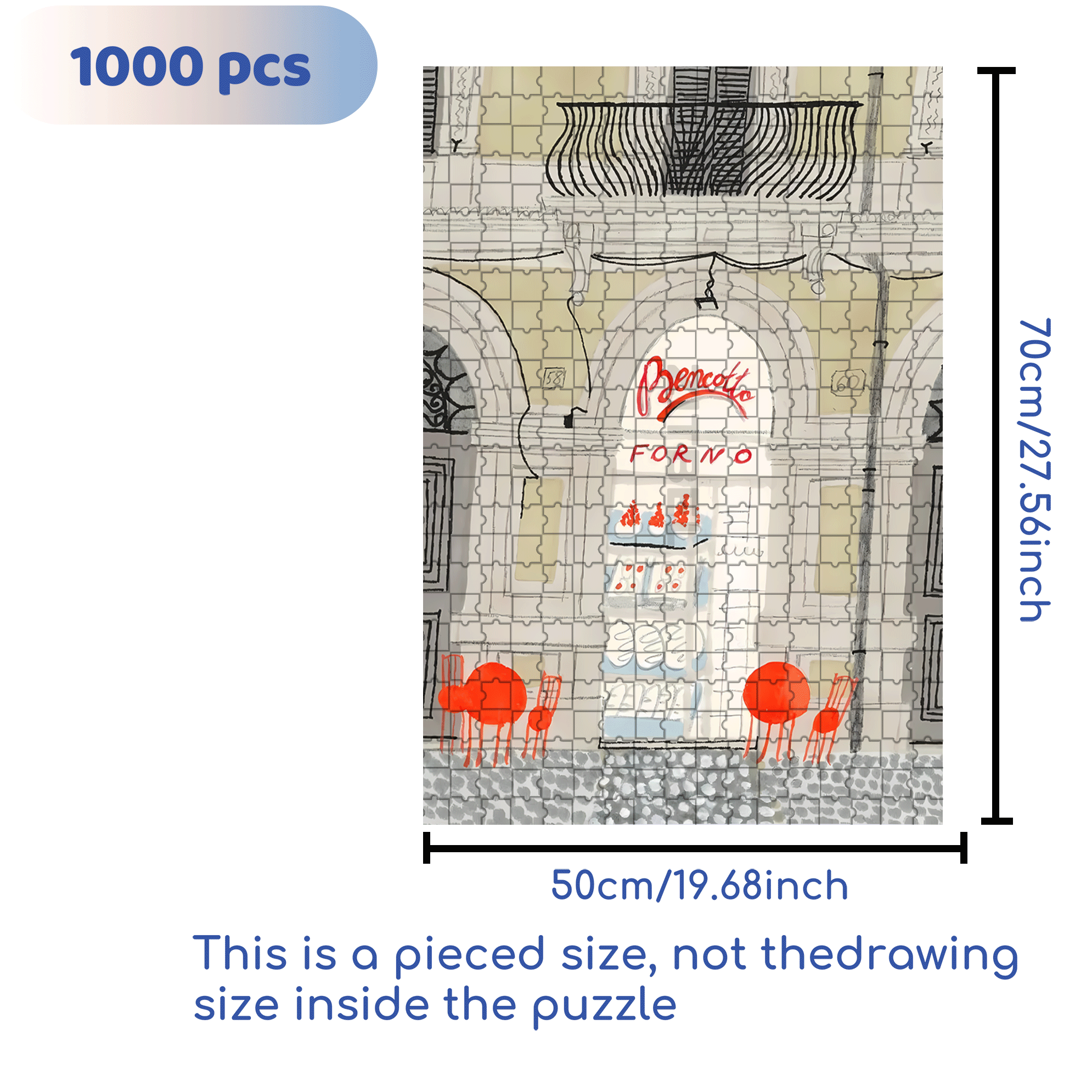 Bencotto 500pcs/1000pcs Jigsaw Puzzle, Scratch-Resistant, Interactive Family Game & Brain-Boosting DIY Decor, Perfect for Halloween, Christmas & New Year Gifts, Family Puzzle Game