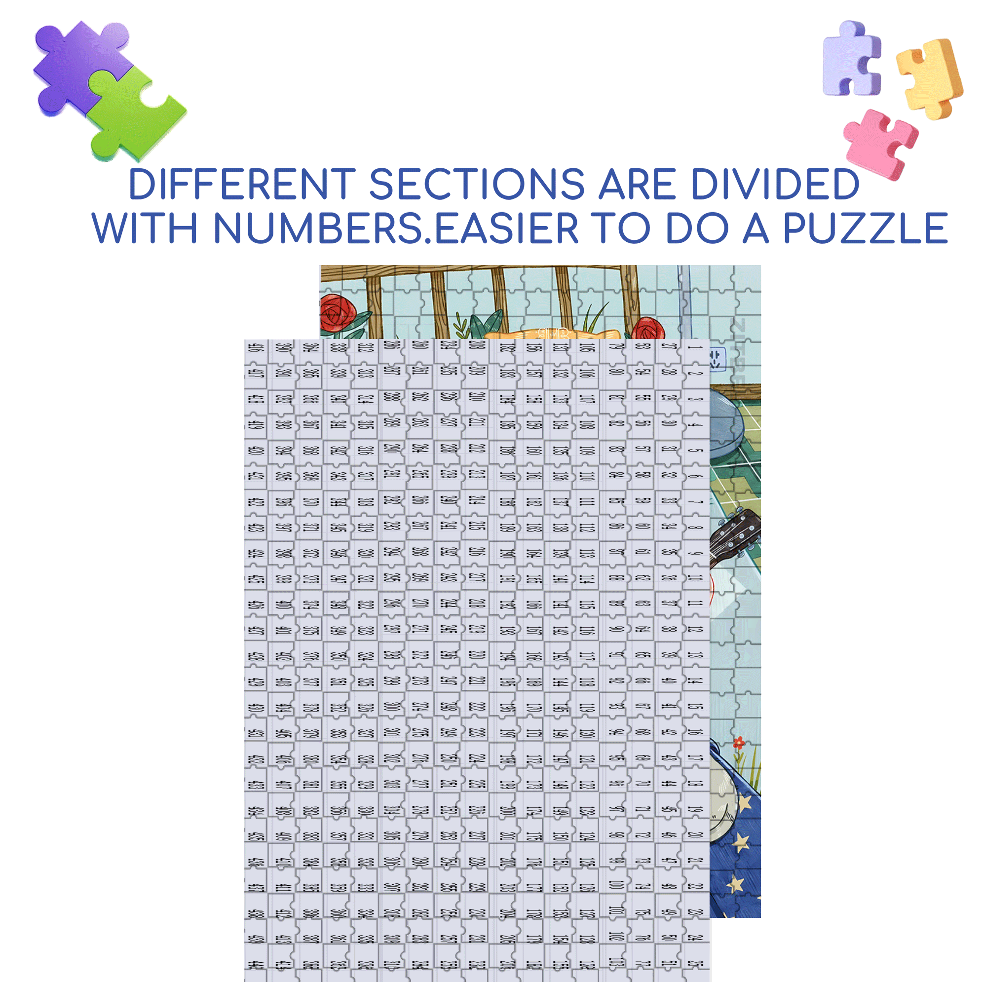Charging 500pcs/1000pcs Jigsaw Puzzle, Scratch-Resistant, Interactive Family Game & Brain-Boosting DIY Decor, Perfect for Halloween, Christmas & New Year Gifts, Family Puzzle Game