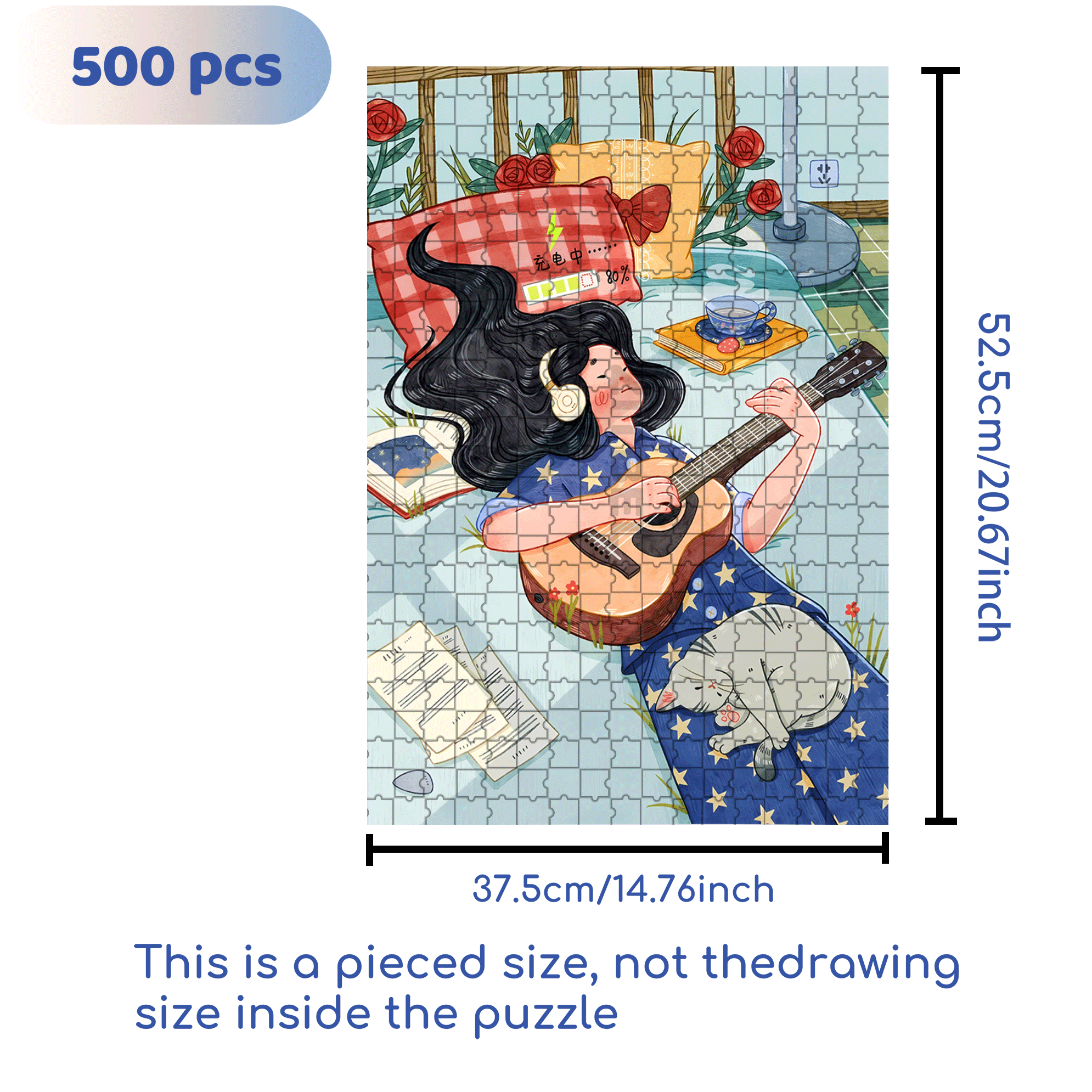 Charging 500pcs/1000pcs Jigsaw Puzzle, Scratch-Resistant, Interactive Family Game & Brain-Boosting DIY Decor, Perfect for Halloween, Christmas & New Year Gifts, Family Puzzle Game