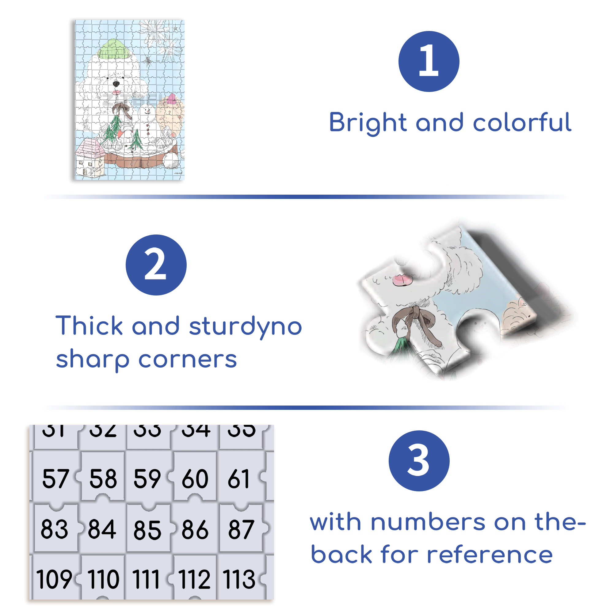 Cotton Candy Dog 500pcs/1000pcs Jigsaw Puzzle, Scratch-Resistant, Interactive Family Game & Brain-Boosting DIY Decor, Perfect for Halloween, Christmas & New Year Gifts, Family Puzzle Game