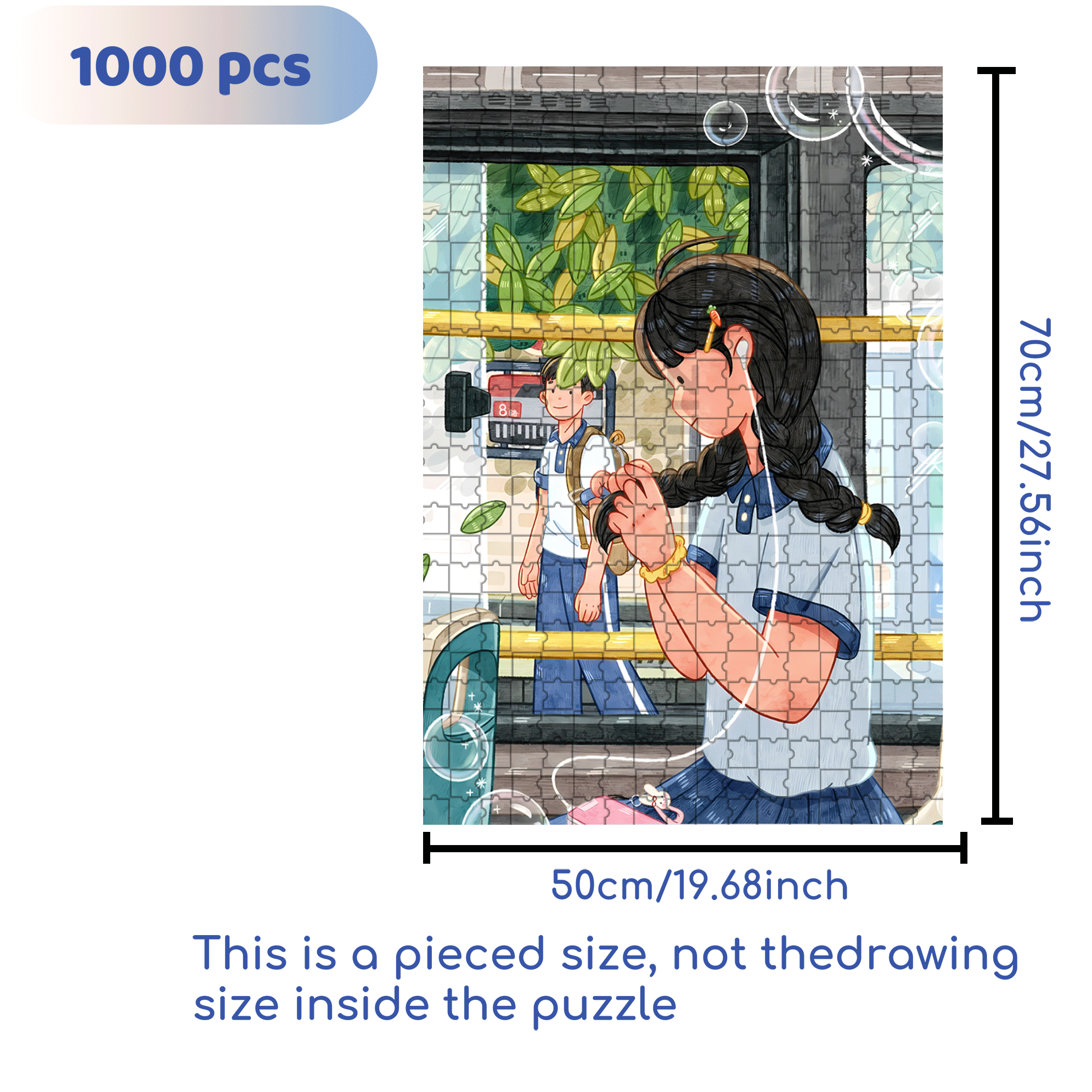 Endless Summer 500pcs/1000pcs Jigsaw Puzzle, Scratch-Resistant, Interactive Family Game & Brain-Boosting DIY Decor, Perfect for Halloween, Christmas & New Year Gifts, Family Puzzle Game