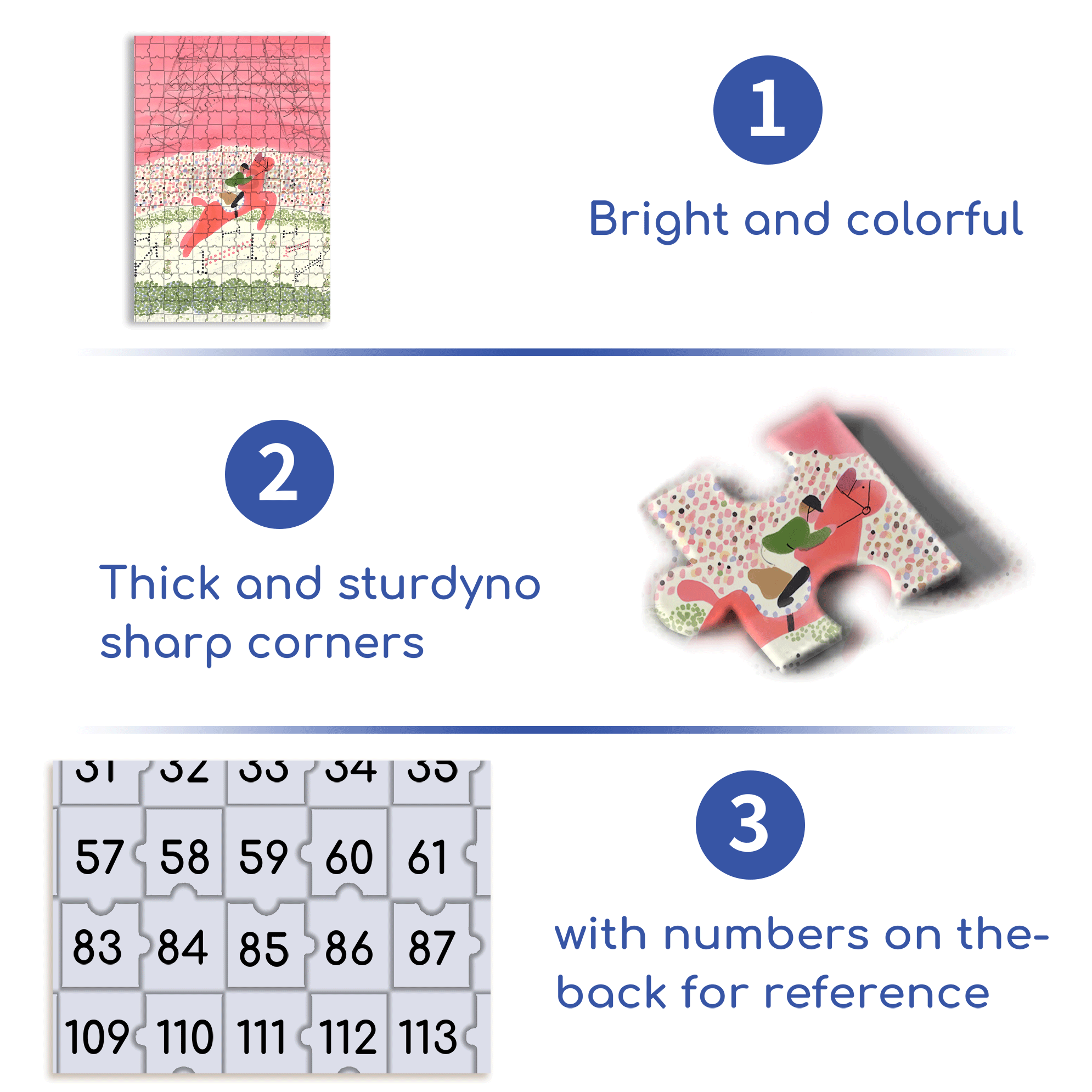 Equestrian Sport 500pcs/1000pcs Jigsaw Puzzle, Scratch-Resistant, Interactive Family Game & Brain-Boosting DIY Decor, Perfect for Halloween, Christmas & New Year Gifts, Family Puzzle Game