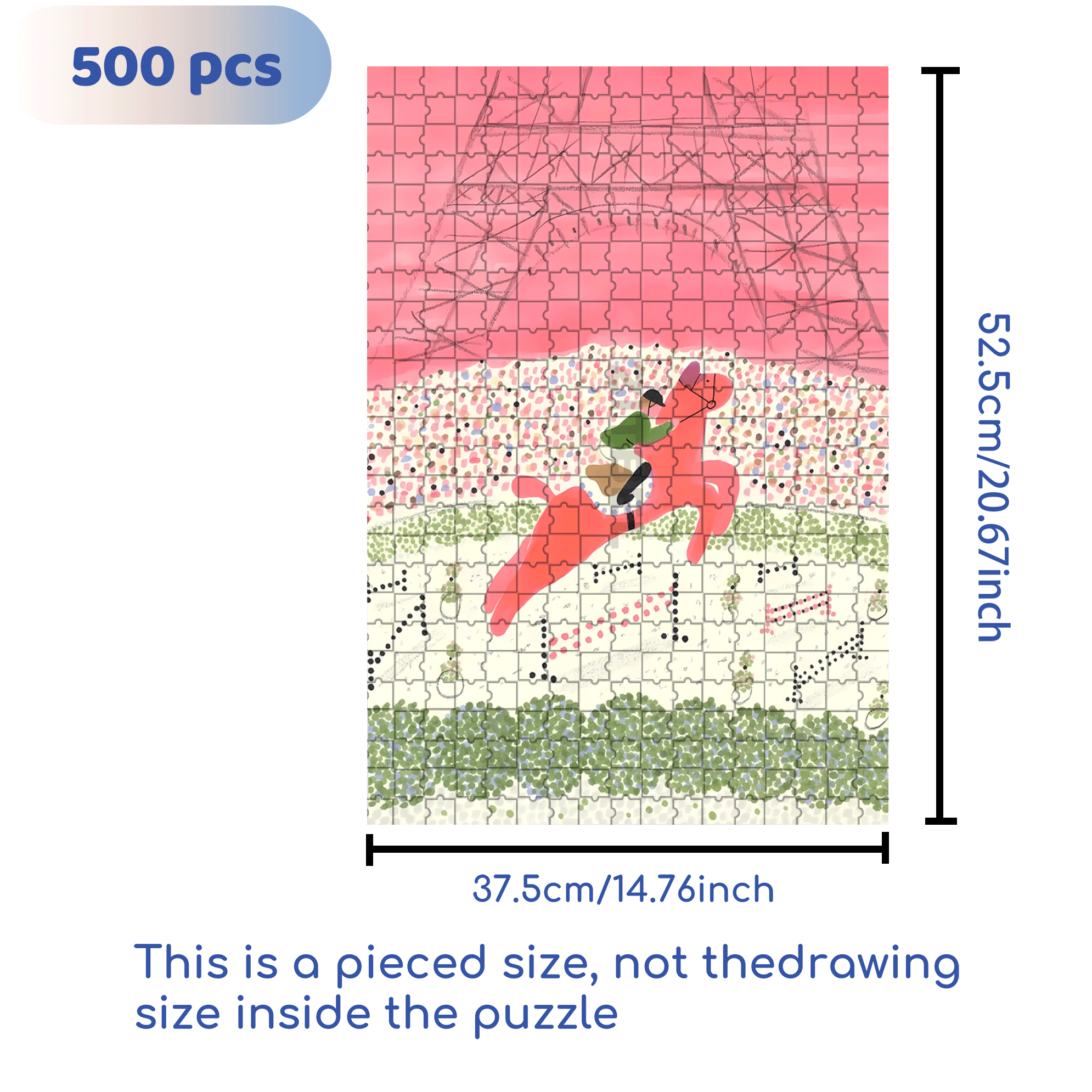Equestrian Sport 500pcs/1000pcs Jigsaw Puzzle, Scratch-Resistant, Interactive Family Game & Brain-Boosting DIY Decor, Perfect for Halloween, Christmas & New Year Gifts, Family Puzzle Game