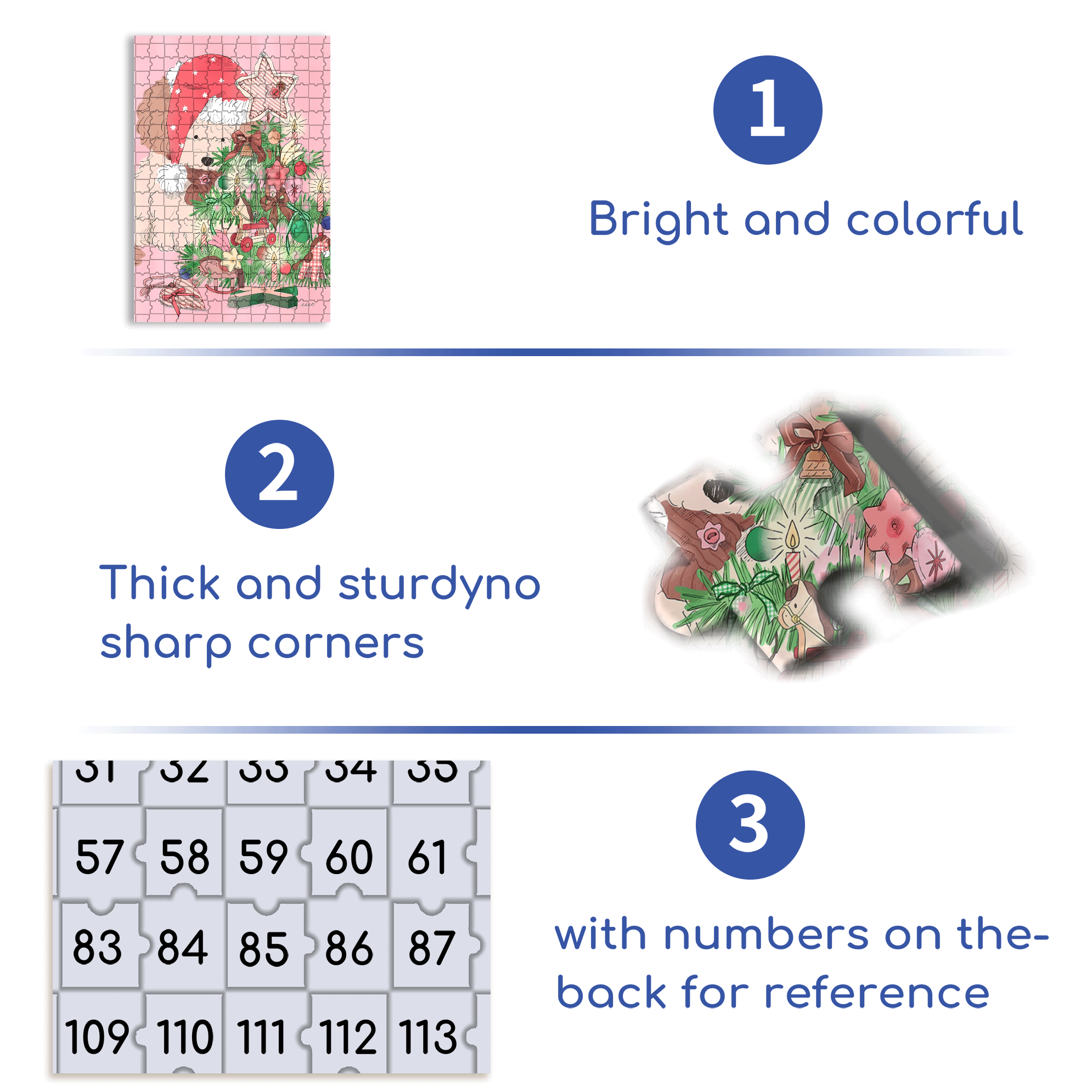 Even Puppies Celebrate Christmas 500pcs/1000pcs Jigsaw Puzzle, Scratch-Resistant, Interactive Family Game & Brain-Boosting DIY Decor, Perfect for Halloween, Christmas & New Year Gifts, Family Puzzle Game
