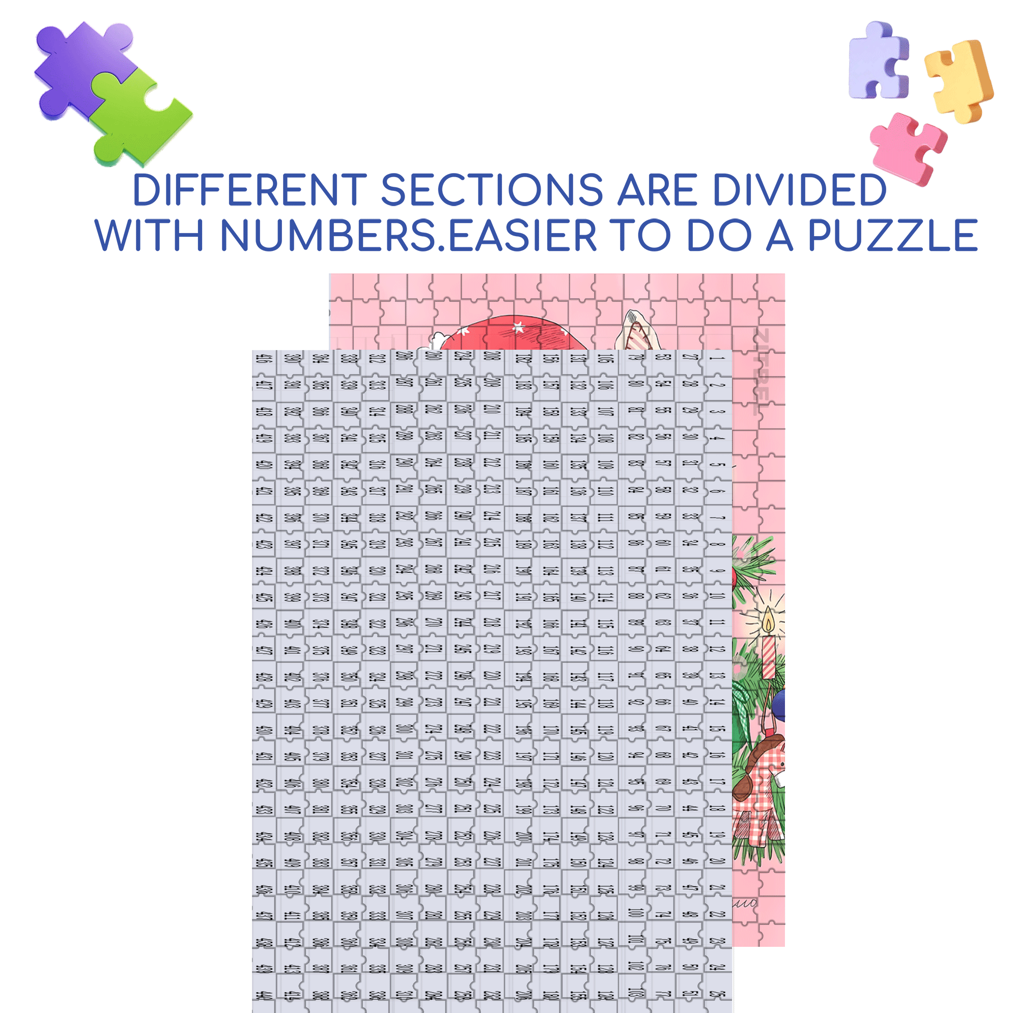 Even Puppies Celebrate Christmas 500pcs/1000pcs Jigsaw Puzzle, Scratch-Resistant, Interactive Family Game & Brain-Boosting DIY Decor, Perfect for Halloween, Christmas & New Year Gifts, Family Puzzle Game