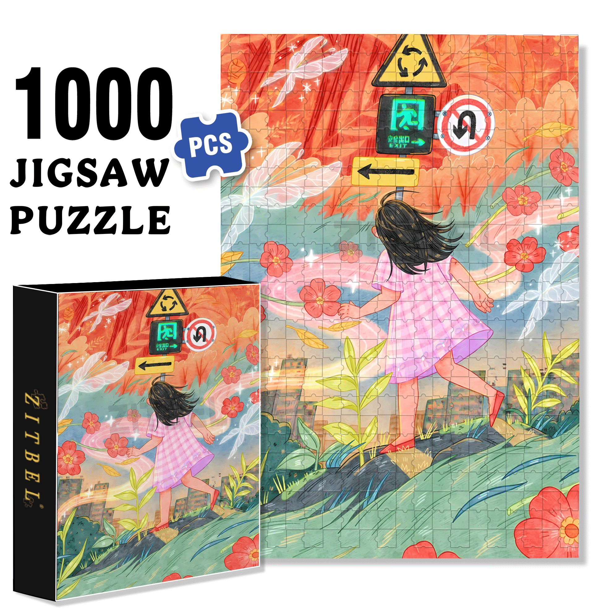 Exit 500pcs/1000pcs Jigsaw Puzzle, Scratch-Resistant, Interactive Family Game & Brain-Boosting DIY Decor, Perfect for Halloween, Christmas & New Year Gifts, Family Puzzle Game