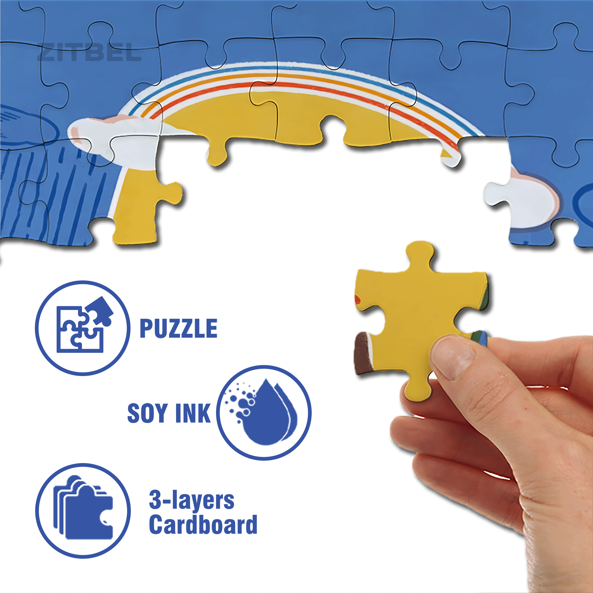Happy Birthday To Me 500pcs/1000pcs Jigsaw Puzzle, Scratch-Resistant, Interactive Family Game & Brain-Boosting DIY Decor, Perfect for Halloween, Christmas & New Year Gifts, Family Puzzle Game