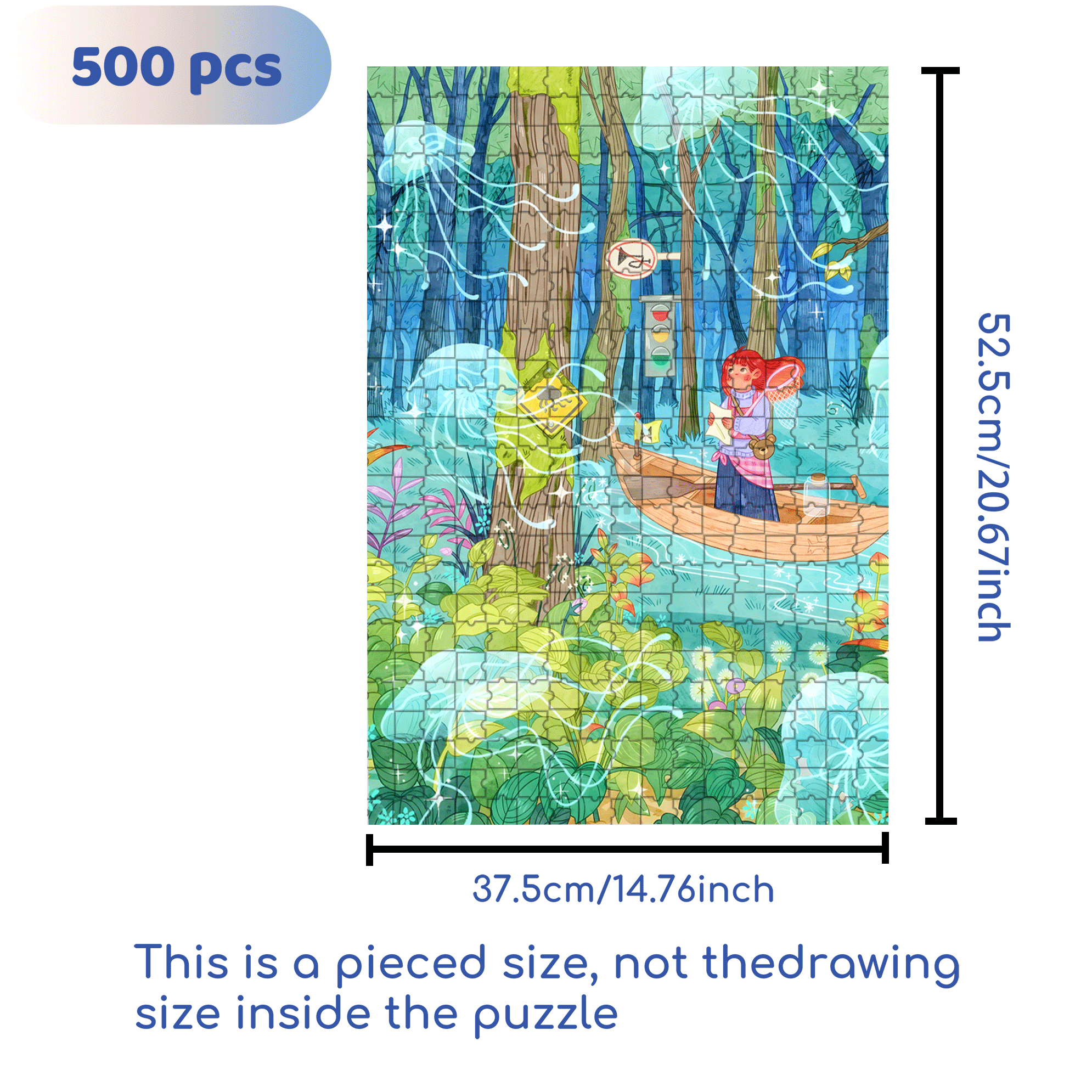 Josie's Dream 500pcs/1000pcs Jigsaw Puzzle, Scratch-Resistant, Interactive Family Game & Brain-Boosting DIY Decor, Perfect for Halloween, Christmas & New Year Gifts, Family Puzzle Game