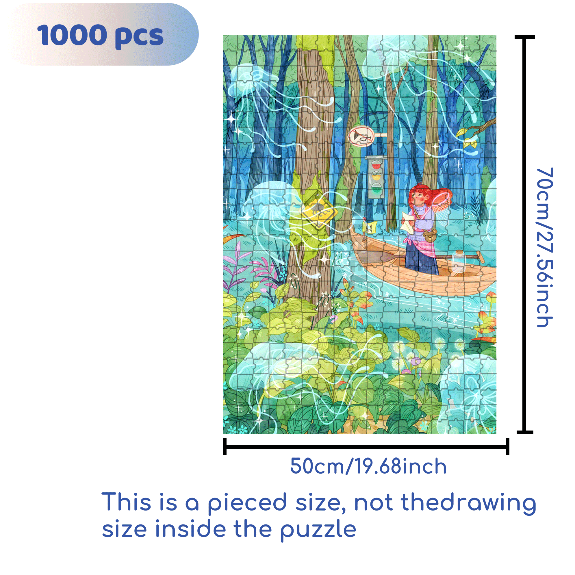 Josie's Dream 500pcs/1000pcs Jigsaw Puzzle, Scratch-Resistant, Interactive Family Game & Brain-Boosting DIY Decor, Perfect for Halloween, Christmas & New Year Gifts, Family Puzzle Game