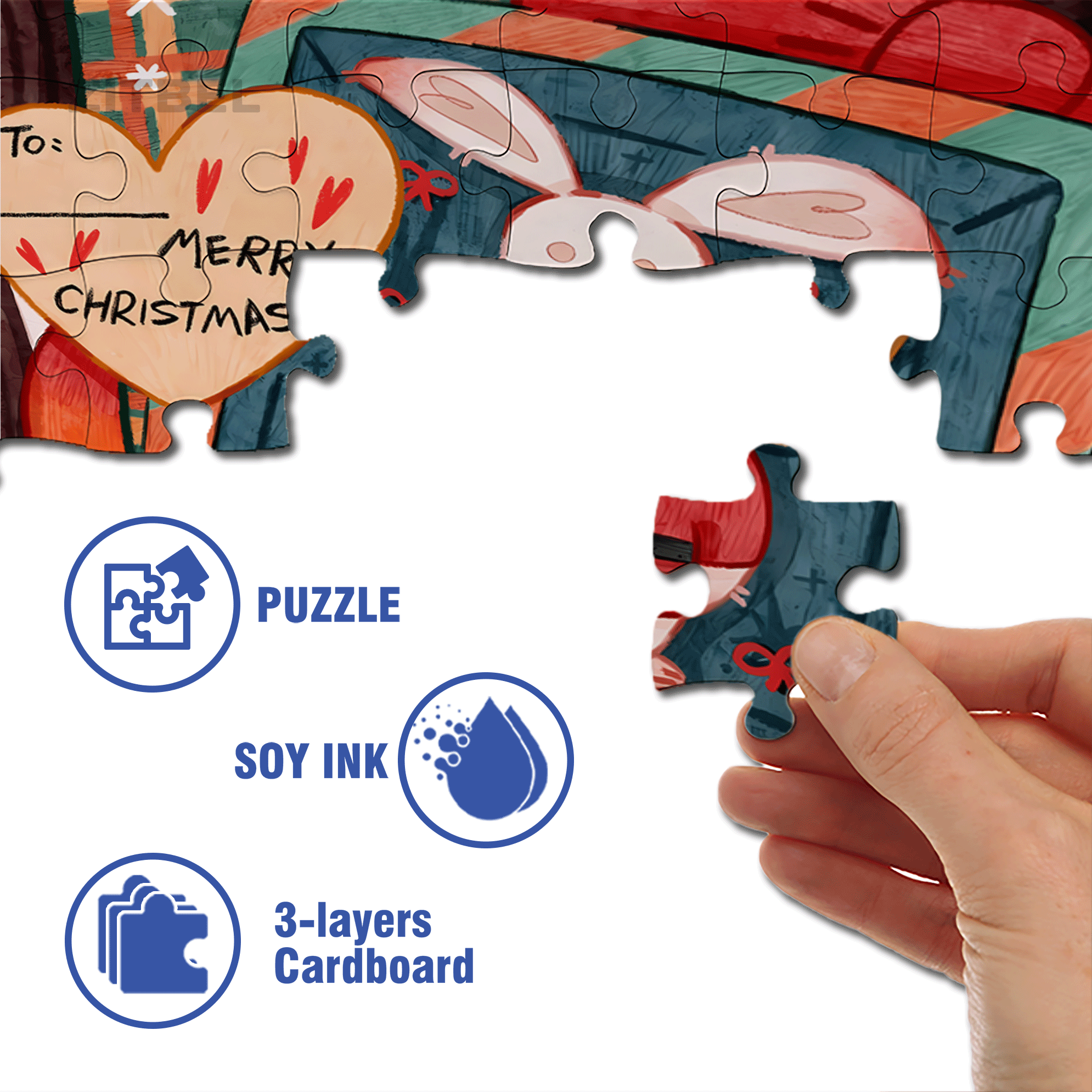 Love You So Much 500pcs/1000pcs Jigsaw Puzzle, Scratch-Resistant, Interactive Family Game & Brain-Boosting DIY Decor, Perfect for Halloween, Christmas & New Year Gifts, Family Puzzle Game