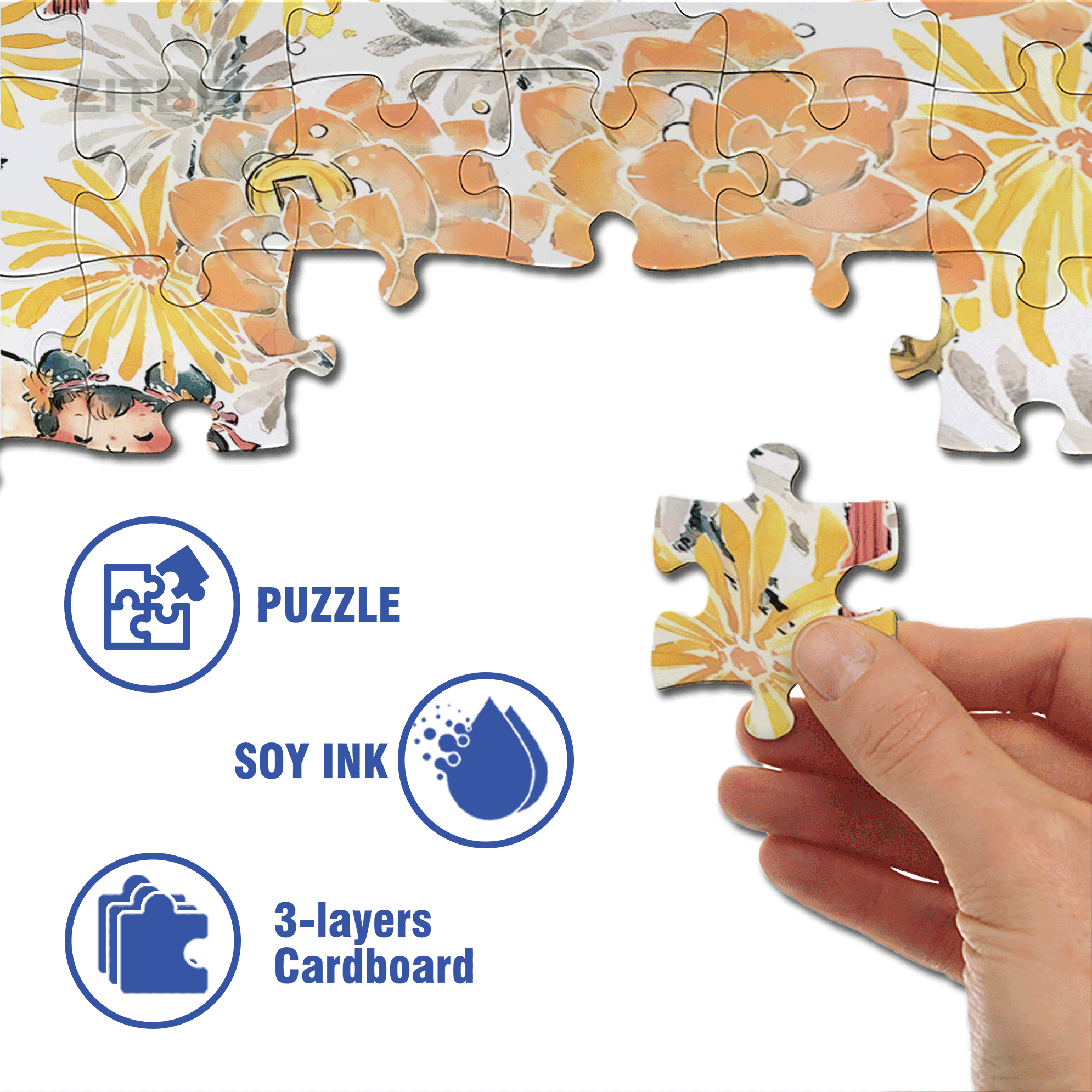 Luck In Making Money 500pcs/1000pcs Jigsaw Puzzle, Scratch-Resistant, Interactive Family Game & Brain-Boosting DIY Decor, Perfect for Halloween, Christmas & New Year Gifts, Family Puzzle Game