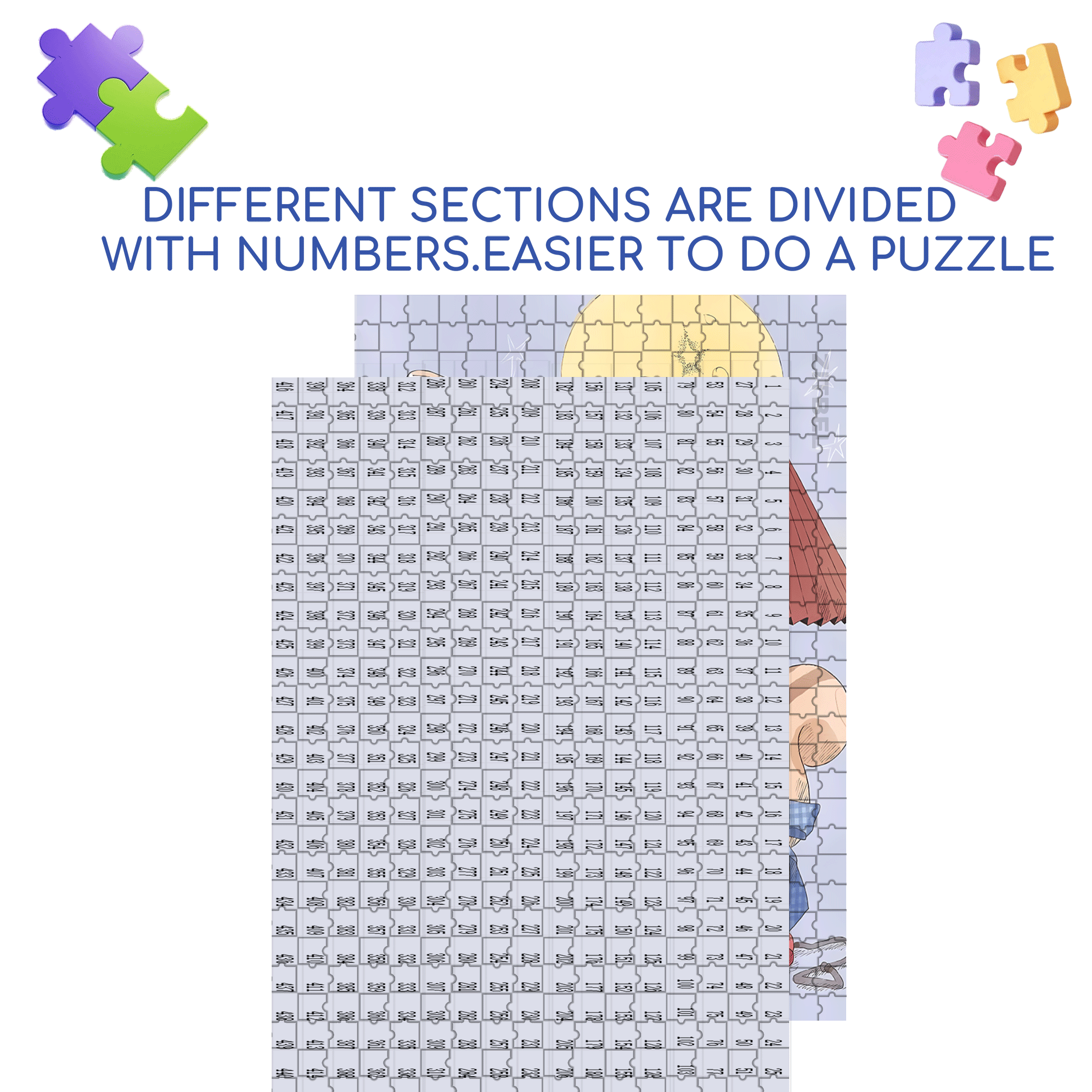 Lucky 500pcs/1000pcs Jigsaw Puzzle, Scratch-Resistant, Interactive Family Game & Brain-Boosting DIY Decor, Perfect for Halloween, Christmas & New Year Gifts, Family Puzzle Game