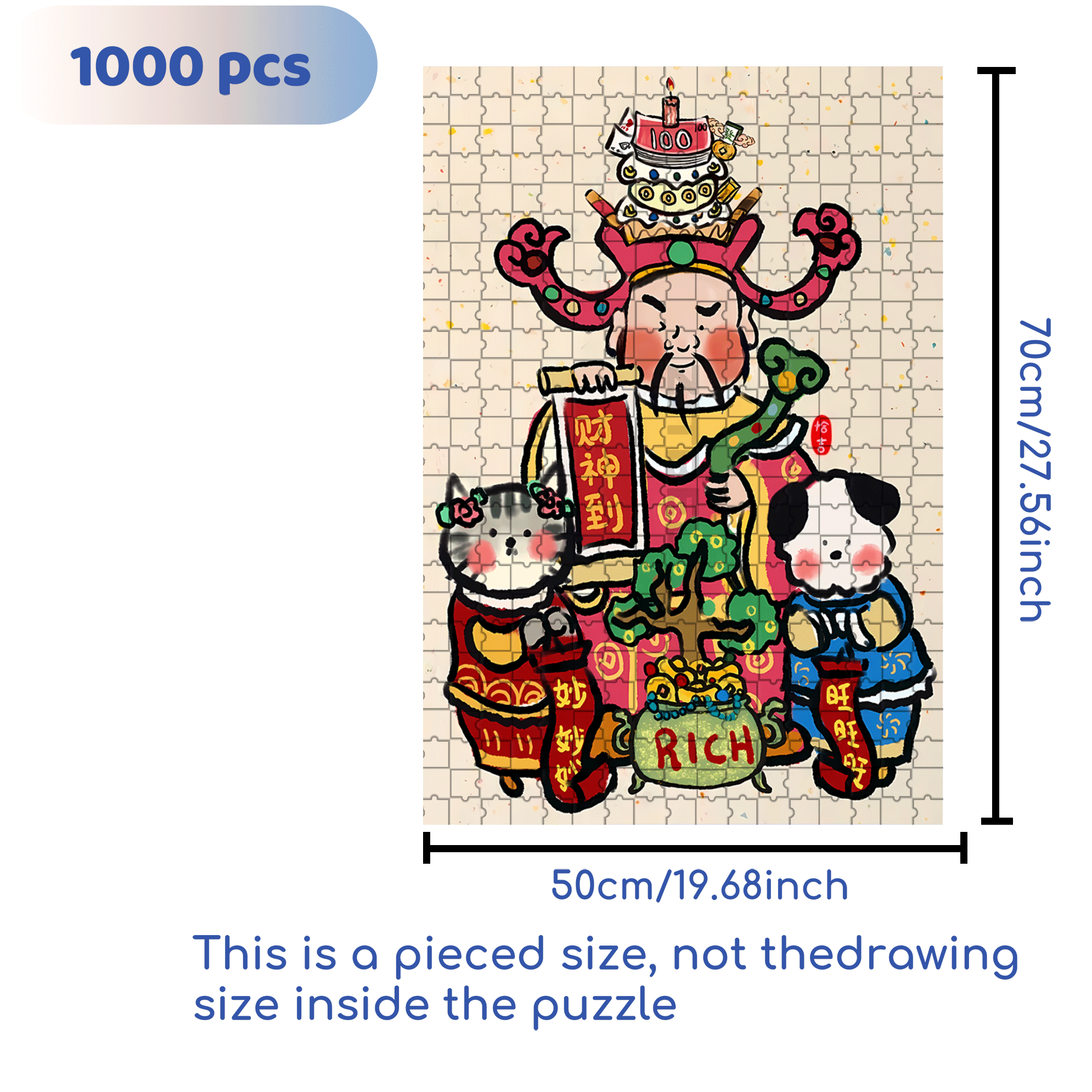 Mammon 500pcs/1000pcs Jigsaw Puzzle, Scratch-Resistant, Interactive Family Game & Brain-Boosting DIY Decor, Perfect for Halloween, Christmas & New Year Gifts, Family Puzzle Game