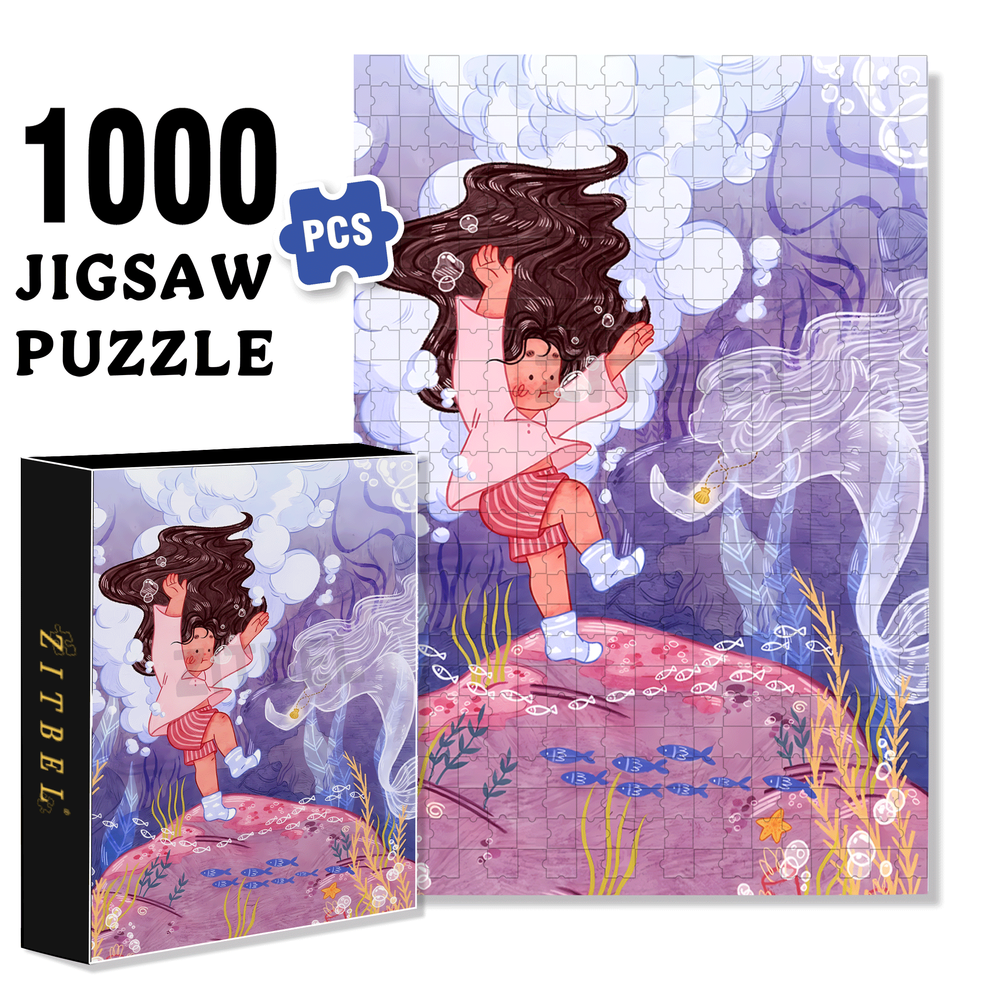 Meet 500pcs/1000pcs Jigsaw Puzzle, Scratch-Resistant, Interactive Family Game & Brain-Boosting DIY Decor, Perfect for Halloween, Christmas & New Year Gifts, Family Puzzle Game