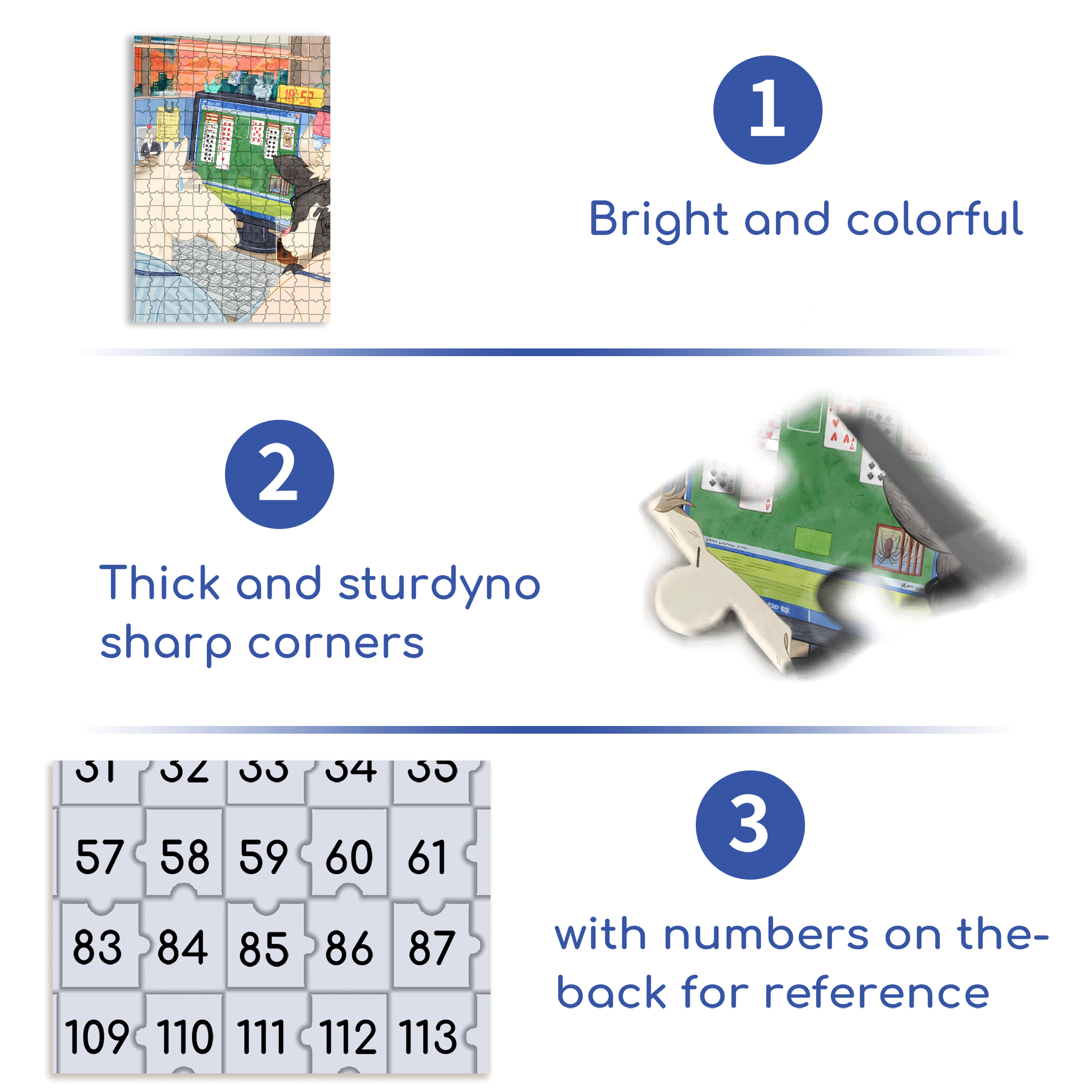 Monday 500pcs/1000pcs Jigsaw Puzzle, Scratch-Resistant, Interactive Family Game & Brain-Boosting DIY Decor, Perfect for Halloween, Christmas & New Year Gifts, Family Puzzle Game