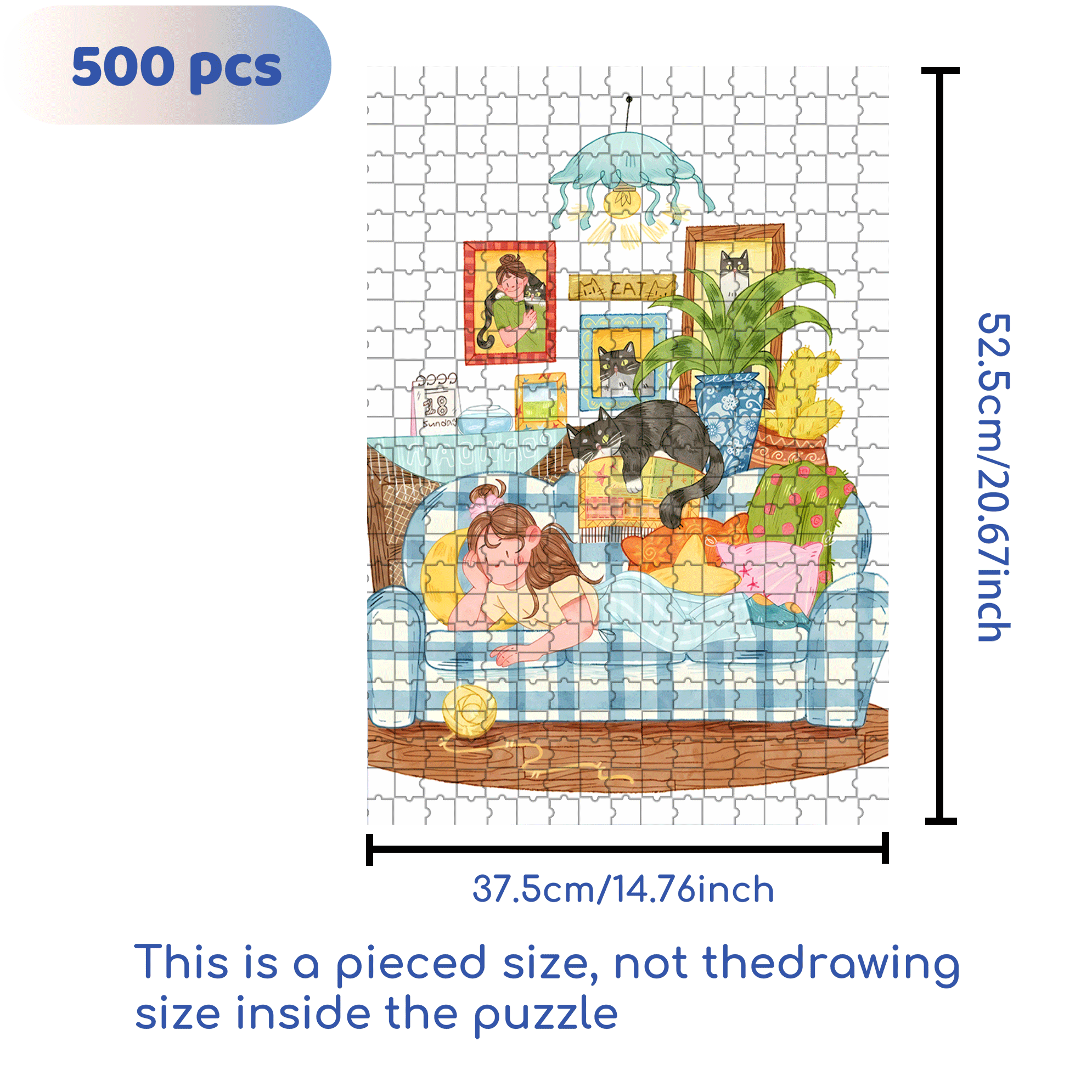 My Holiday 500pcs/1000pcs Jigsaw Puzzle, Scratch-Resistant, Interactive Family Game & Brain-Boosting DIY Decor, Perfect for Halloween, Christmas & New Year Gifts, Family Puzzle Game