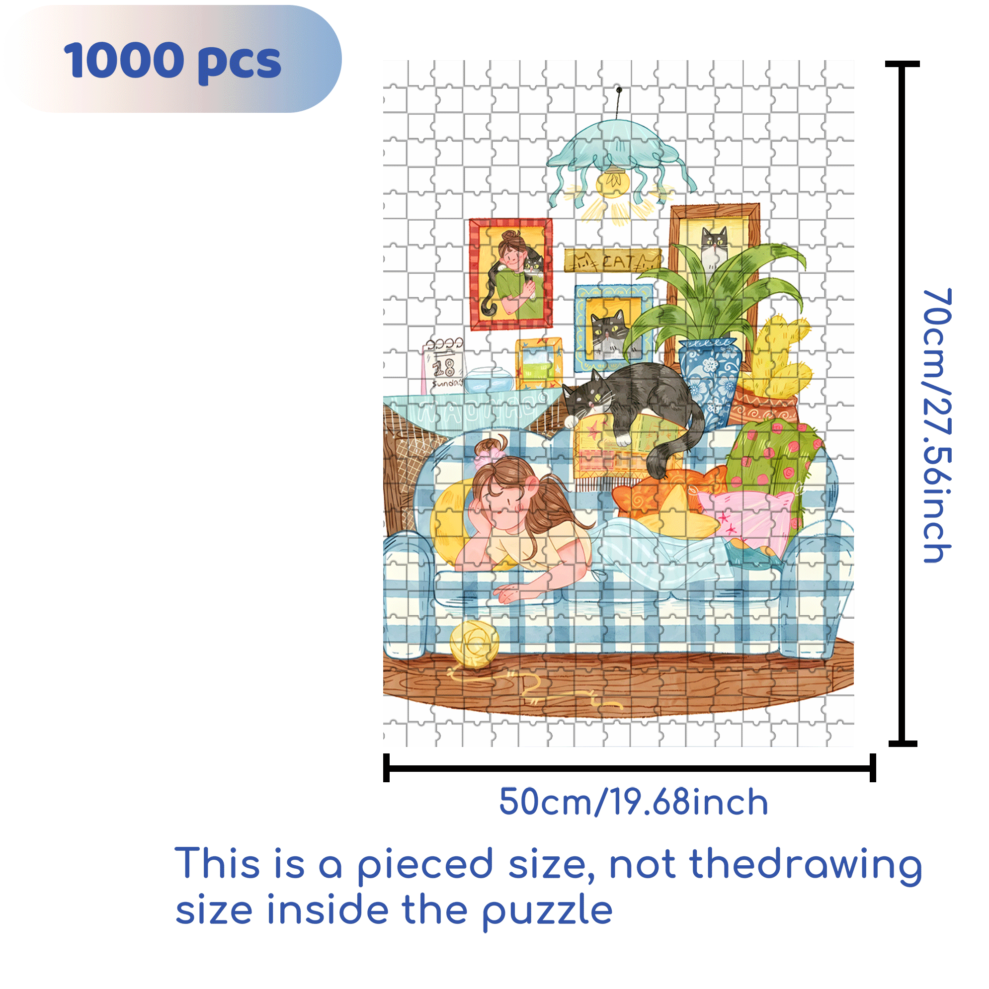 My Holiday 500pcs/1000pcs Jigsaw Puzzle, Scratch-Resistant, Interactive Family Game & Brain-Boosting DIY Decor, Perfect for Halloween, Christmas & New Year Gifts, Family Puzzle Game