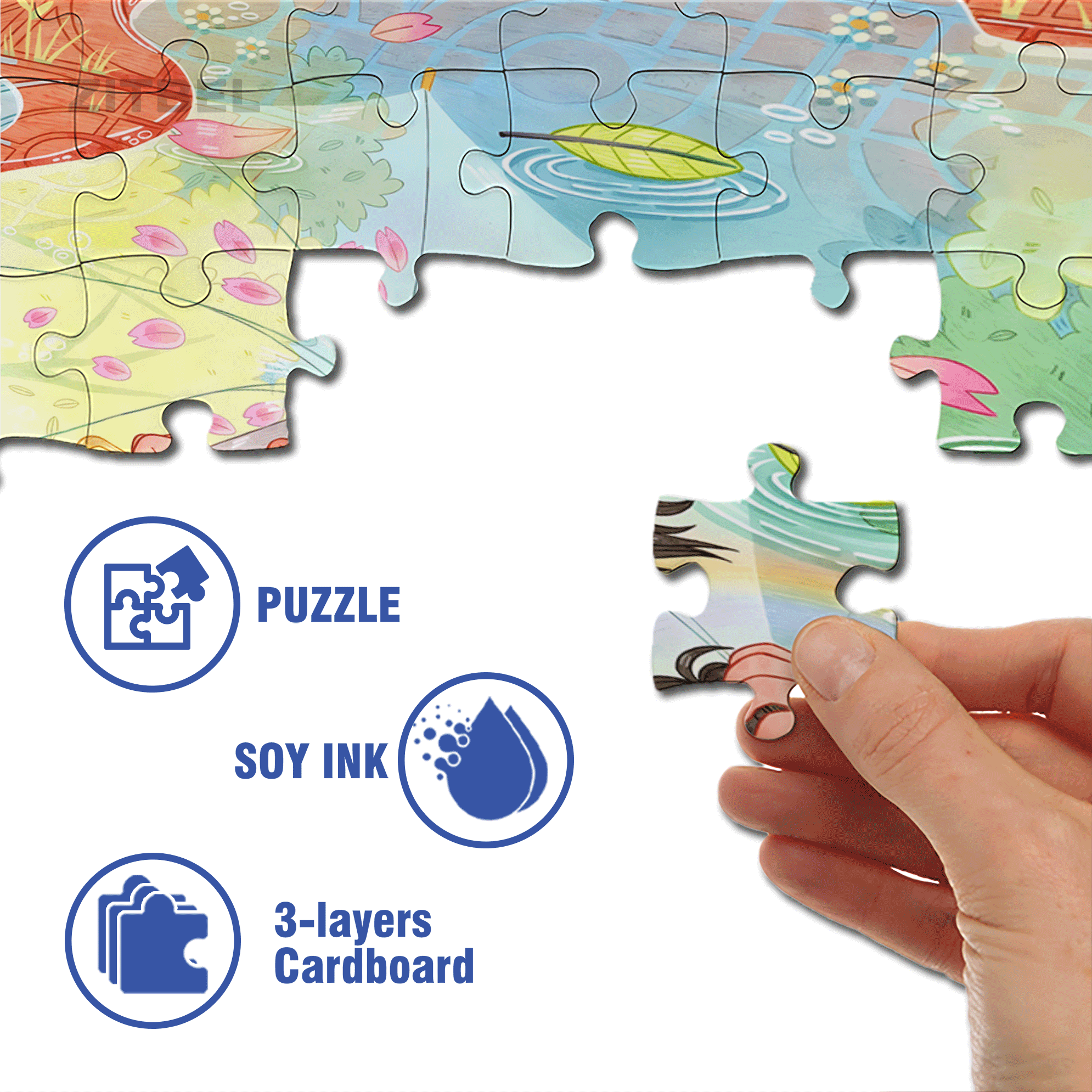 Reflection of Youth 500pcs/1000pcs Jigsaw Puzzle, Scratch-Resistant, Interactive Family Game & Brain-Boosting DIY Decor, Perfect for Halloween, Christmas & New Year Gifts, Family Puzzle Game