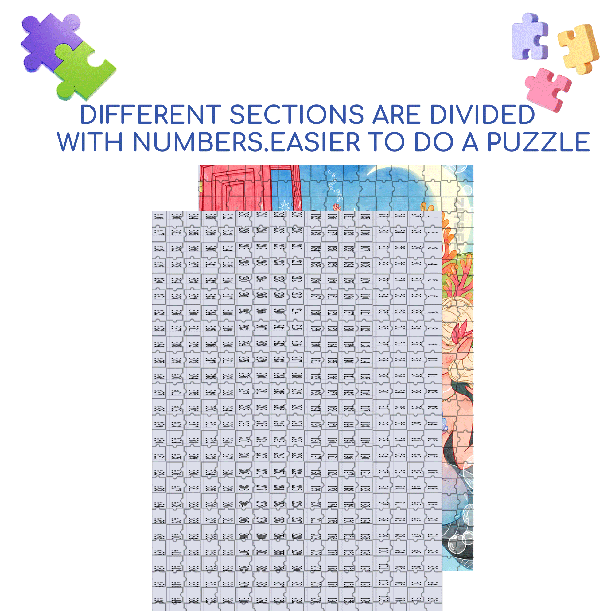 Run Into The Ocean 500pcs/1000pcs Jigsaw Puzzle, Scratch-Resistant, Interactive Family Game & Brain-Boosting DIY Decor, Perfect for Halloween, Christmas & New Year Gifts, Family Puzzle Game