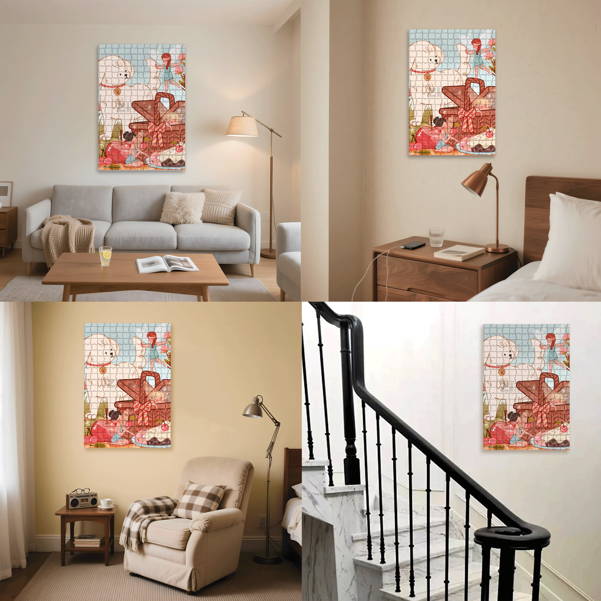 Spring Elves 500pcs/1000pcs Jigsaw Puzzle, Scratch-Resistant, Interactive Family Game & Brain-Boosting DIY Decor, Perfect for Halloween, Christmas & New Year Gifts, Family Puzzle Game