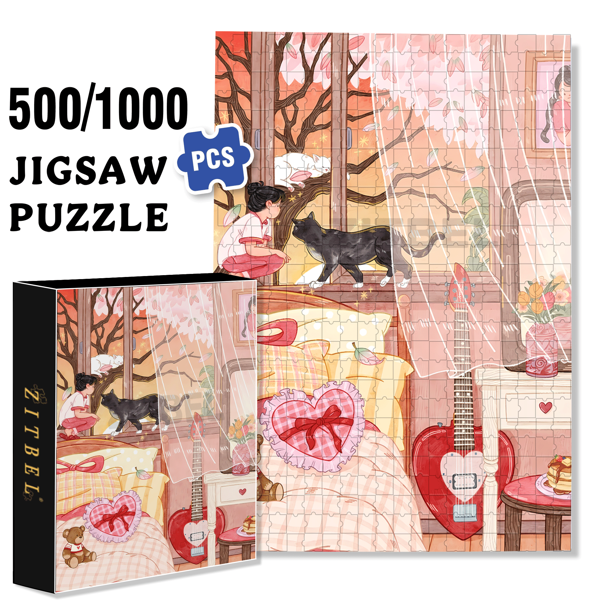 The Dusk Of Early Autumn 500pcs/1000pcs Jigsaw Puzzle, Scratch-Resistant, Interactive Family Game & Brain-Boosting DIY Decor, Perfect for Halloween, Christmas & New Year Gifts, Family Puzzle Game