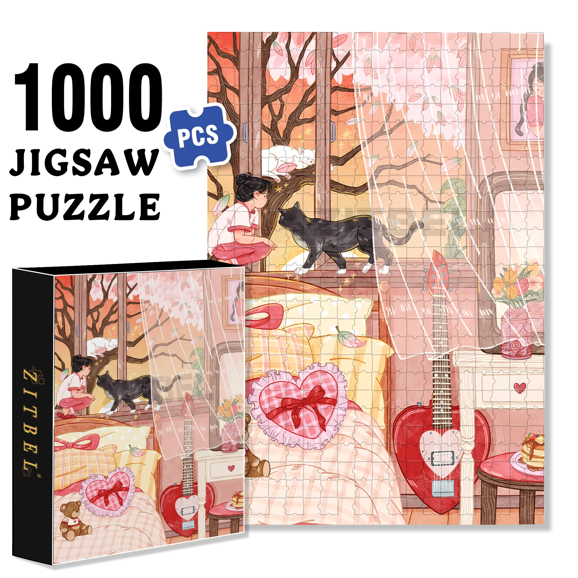 The Dusk Of Early Autumn 500pcs/1000pcs Jigsaw Puzzle, Scratch-Resistant, Interactive Family Game & Brain-Boosting DIY Decor, Perfect for Halloween, Christmas & New Year Gifts, Family Puzzle Game