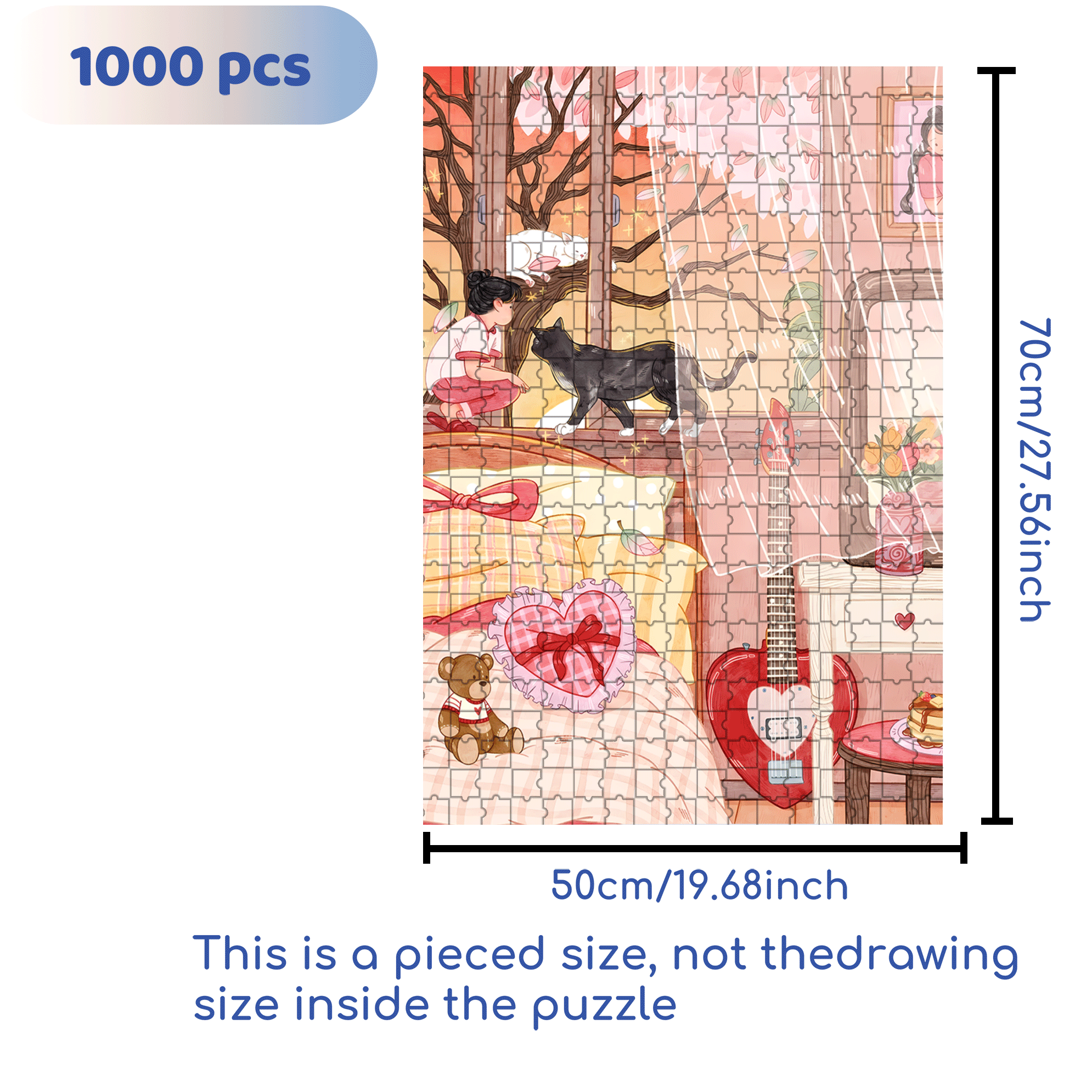 The Dusk Of Early Autumn 500pcs/1000pcs Jigsaw Puzzle, Scratch-Resistant, Interactive Family Game & Brain-Boosting DIY Decor, Perfect for Halloween, Christmas & New Year Gifts, Family Puzzle Game