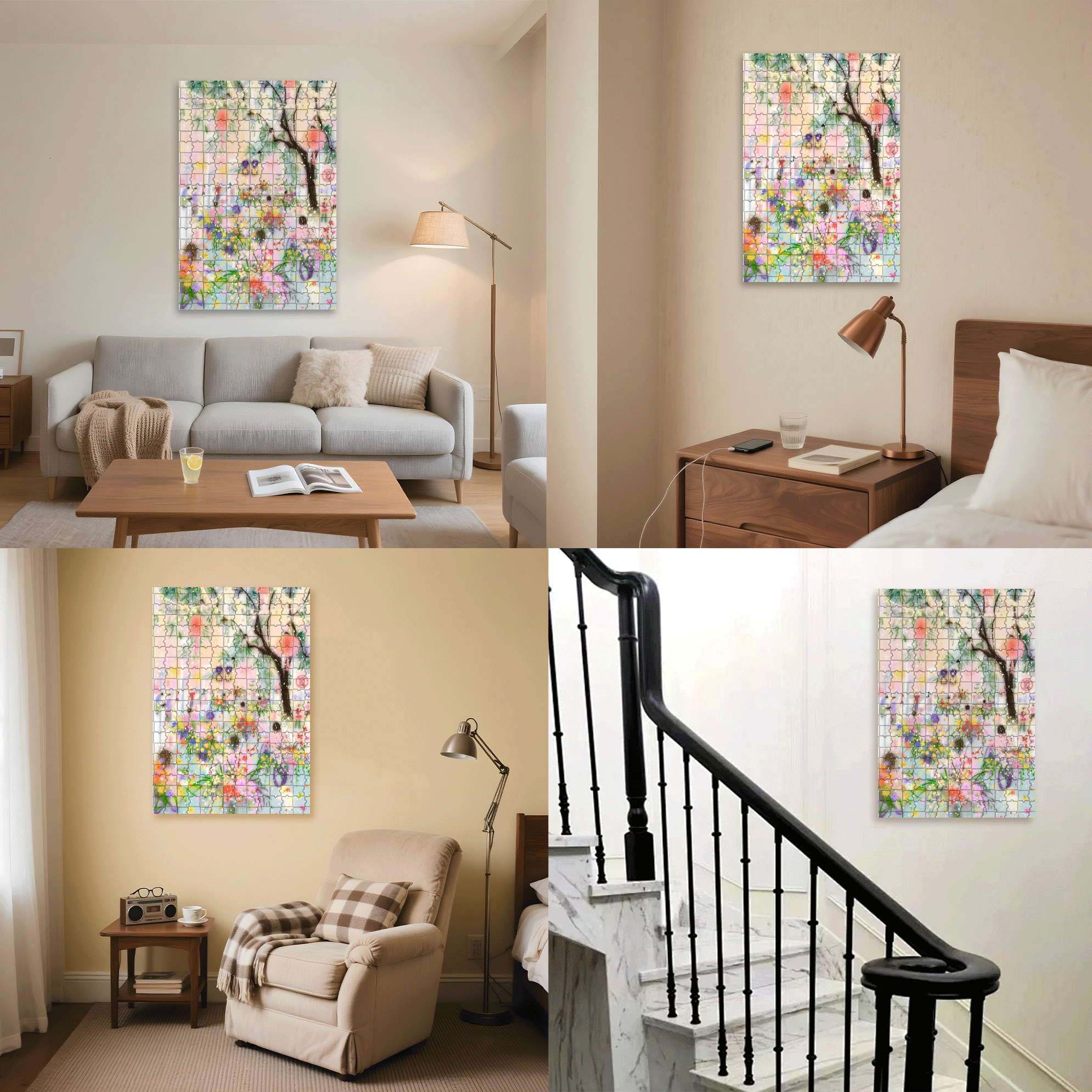 The Overture of Spring 500pcs/1000pcs Jigsaw Puzzle, Scratch-Resistant, Interactive Family Game & Brain-Boosting DIY Decor, Perfect for Halloween, Christmas & New Year Gifts, Family Puzzle Game