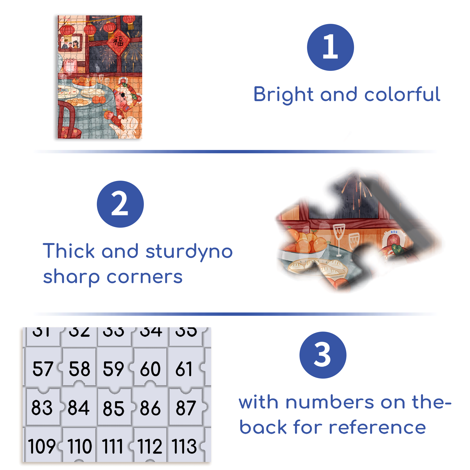 The Sound Of Firecrackers Clears The Old Year 500pcs/1000pcs Jigsaw Puzzle, Scratch-Resistant, Interactive Family Game & Brain-Boosting DIY Decor, Perfect for Halloween, Christmas & New Year Gifts, Family Puzzle Game