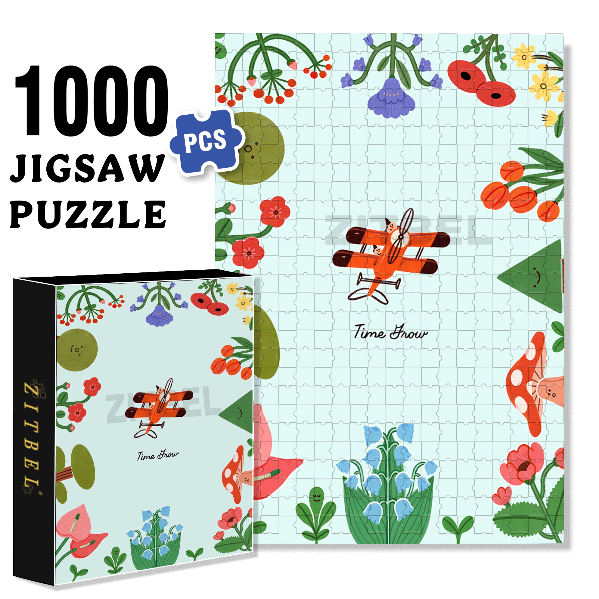 Time Travel 500pcs/1000pcs Jigsaw Puzzle, Scratch-Resistant, Interactive Family Game & Brain-Boosting DIY Decor, Perfect for Halloween, Christmas & New Year Gifts, Family Puzzle Game