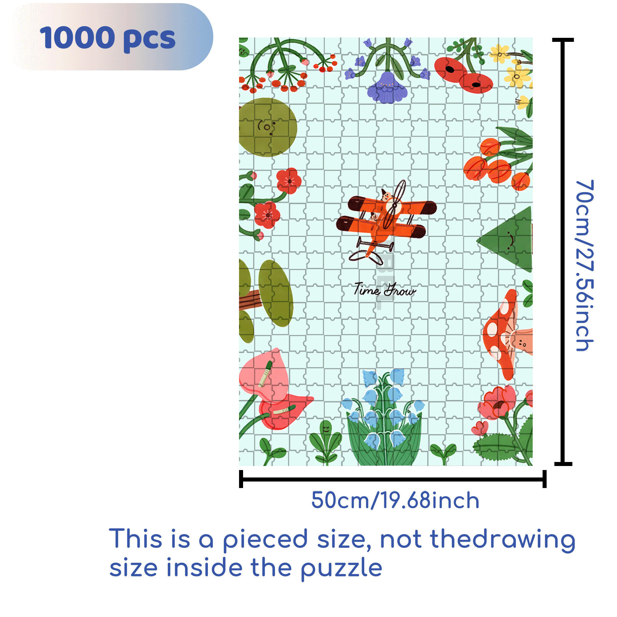 Time Travel 500pcs/1000pcs Jigsaw Puzzle, Scratch-Resistant, Interactive Family Game & Brain-Boosting DIY Decor, Perfect for Halloween, Christmas & New Year Gifts, Family Puzzle Game