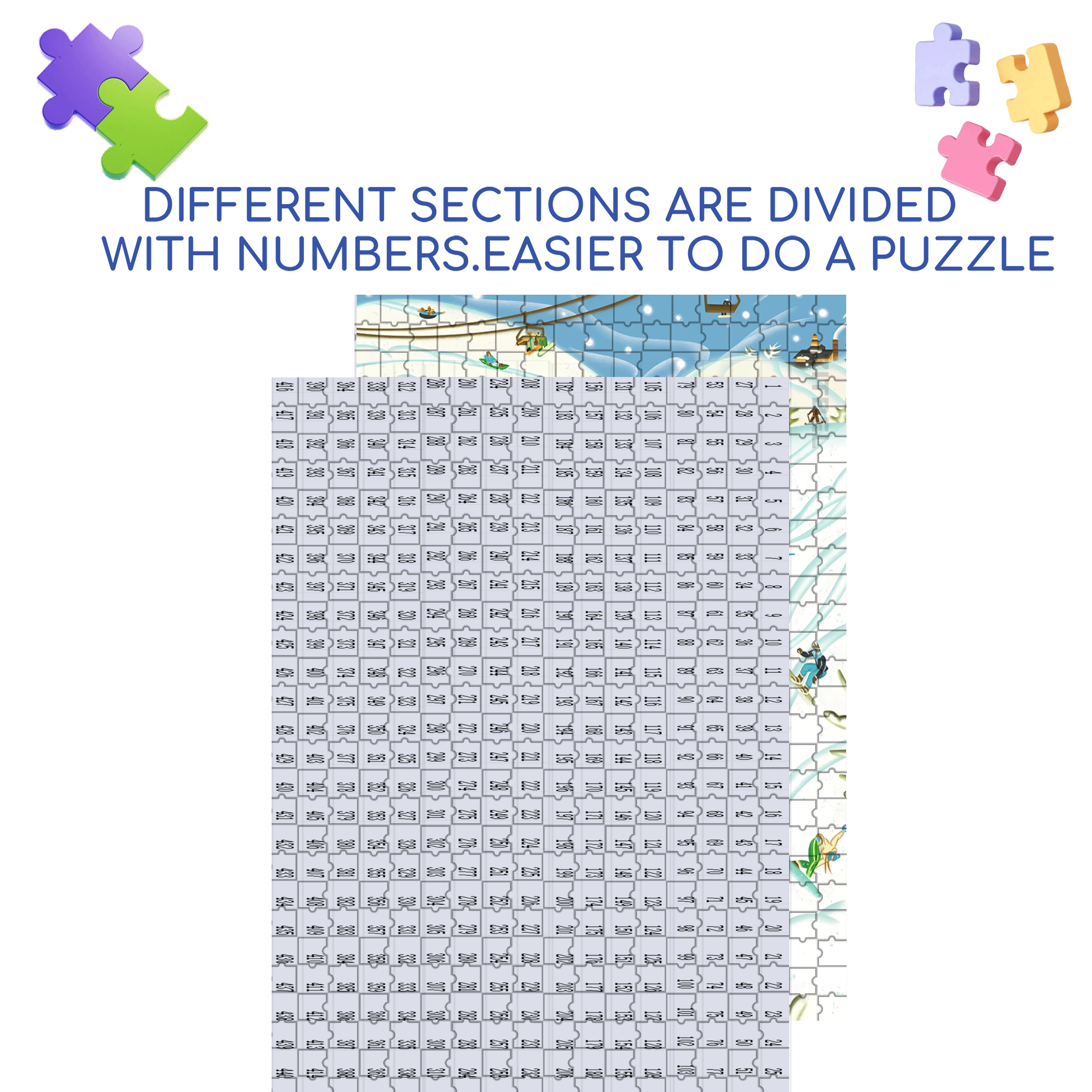 Winter Activities 500pcs/1000pcs Jigsaw Puzzle, Scratch-Resistant, Interactive Family Game & Brain-Boosting DIY Decor, Perfect for Halloween, Christmas & New Year Gifts, Family Puzzle Game